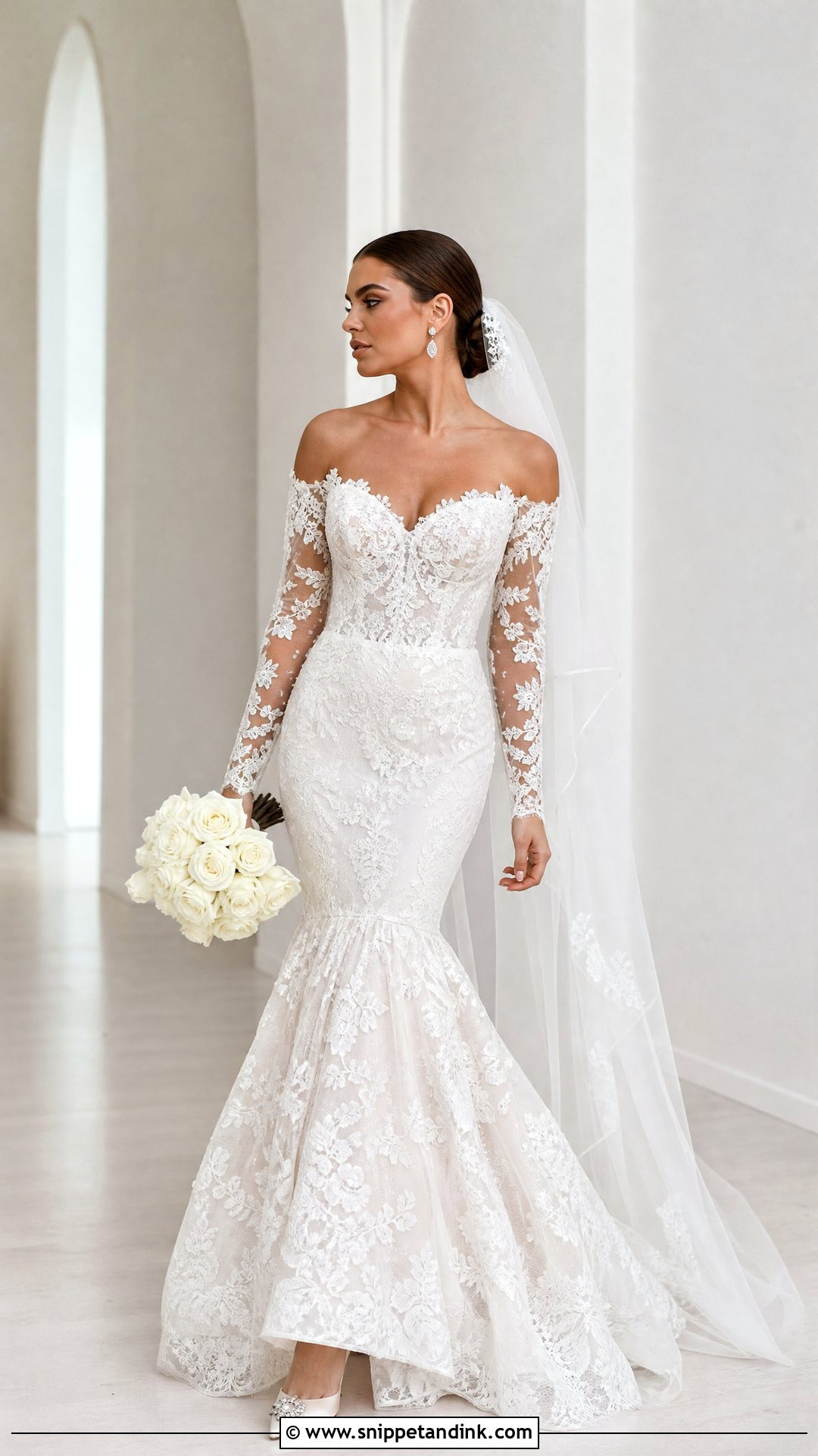 Lace Sleeve Mermaid Wedding Dress - Snippet and Ink - 25 Lace Sleeves Wedding Dress