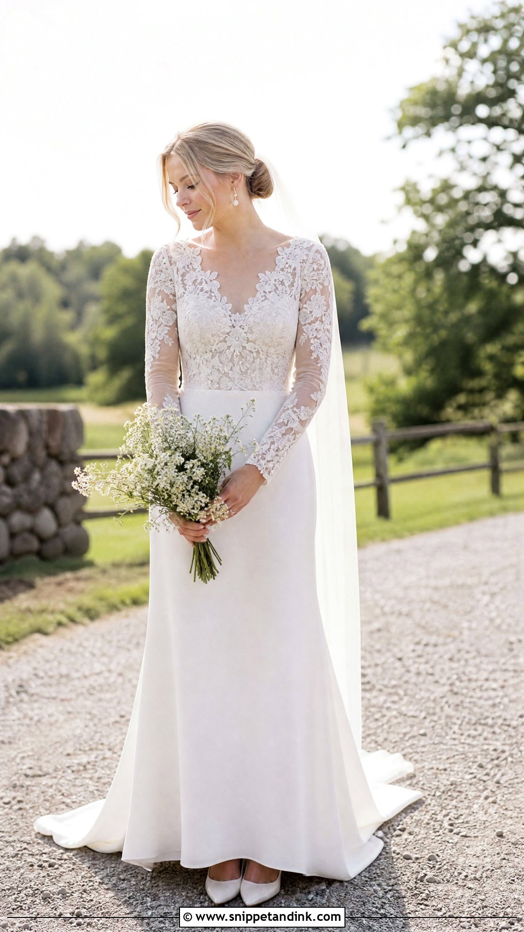 Lace Sleeve Nordic Wedding Dress - Snippet and Ink - 25 Nordic Wedding Dress Ideas