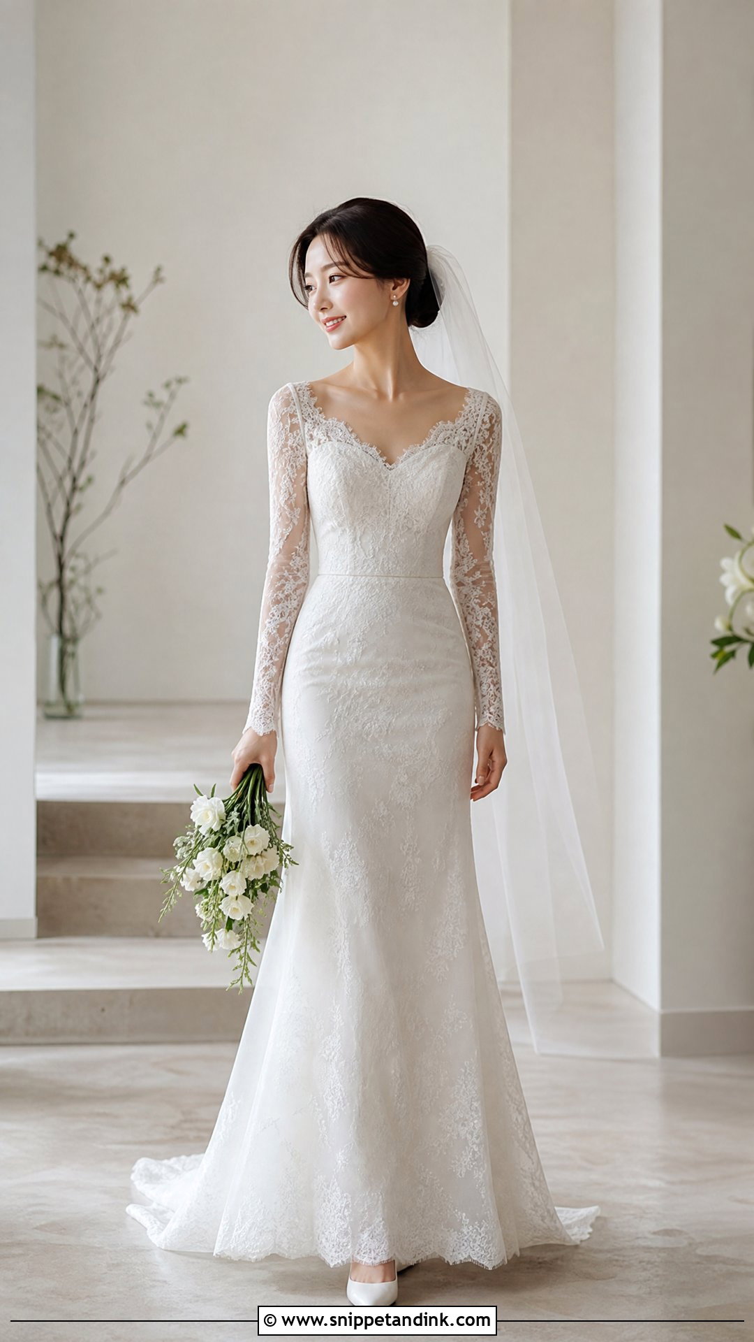 Lace Sleeve Petite Wedding Dress - Snippet and Ink - 25 Lace Sleeves Wedding Dress