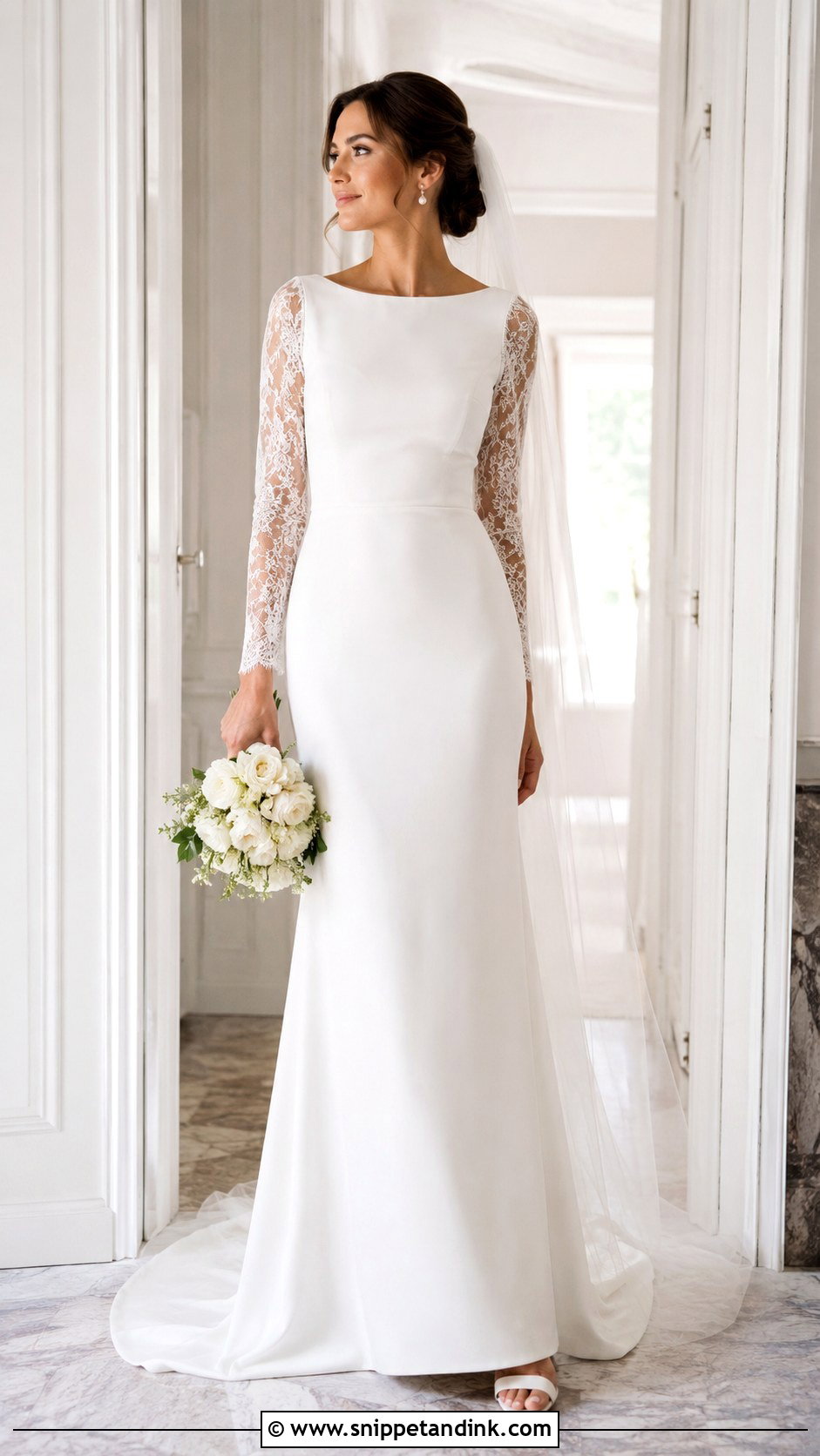 Lace Sleeve Wedding Dress - Snippet and Ink - 30 Simple Wedding Dress with Sleeves
