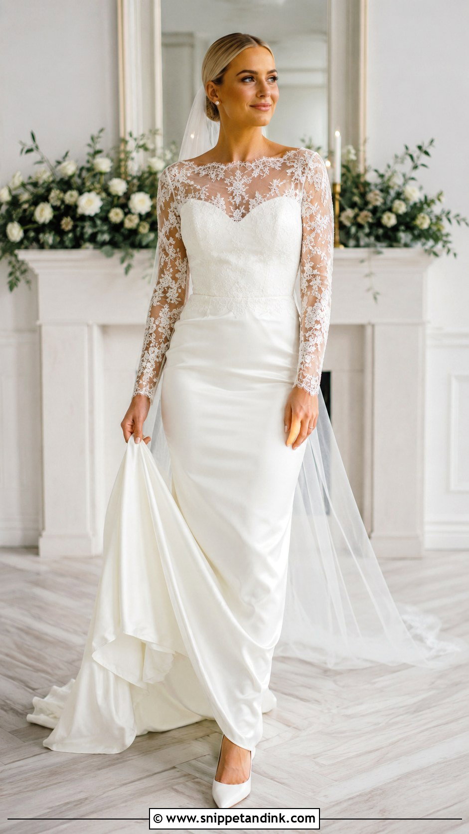 Lace Sleeve Wedding Dress - Snippet and Ink - 25 Bridal Lace Ideas