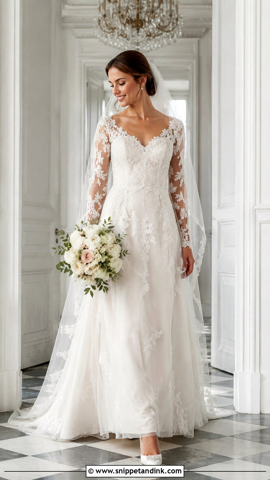 Lace Sleeve Wedding Dress - Snippet and Ink - 25 Perfect Wedding Dress Ideas