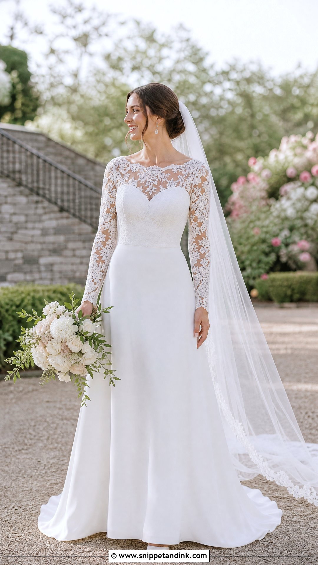 Lace Sleeve Wedding Dress - Snippet and Ink - 20 Sew Wedding Dress Ideas