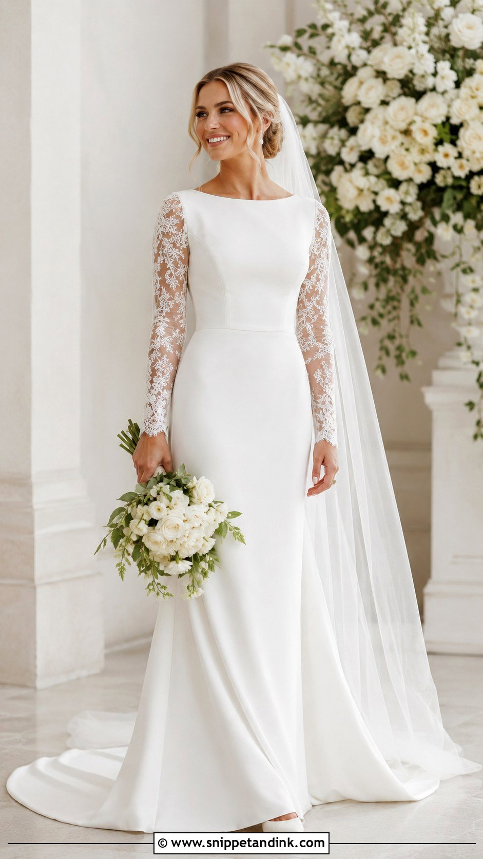 Lace Sleeve Wedding Dress - Snippet and Ink - 25 Simple Classy Wedding Dress Ideas