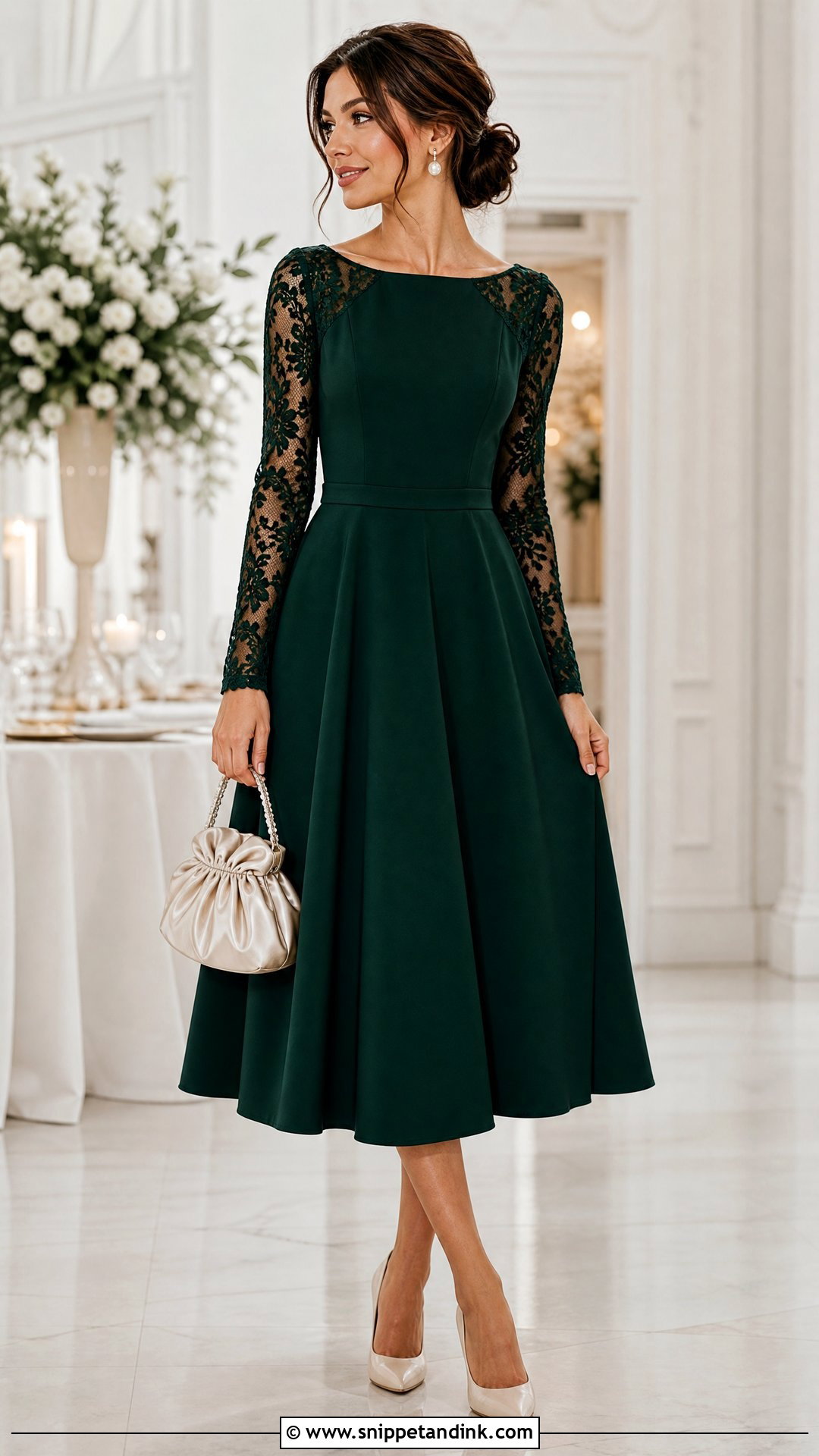 Lace Sleeve Wedding Frock - Snippet and Ink - 20 Wedding Frocks for Women Ideas