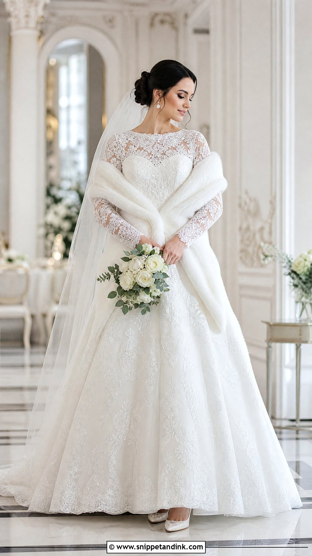 Lace Sleeve Winter Wedding Dress - Snippet and Ink - 25 Lace Sleeves Wedding Dress