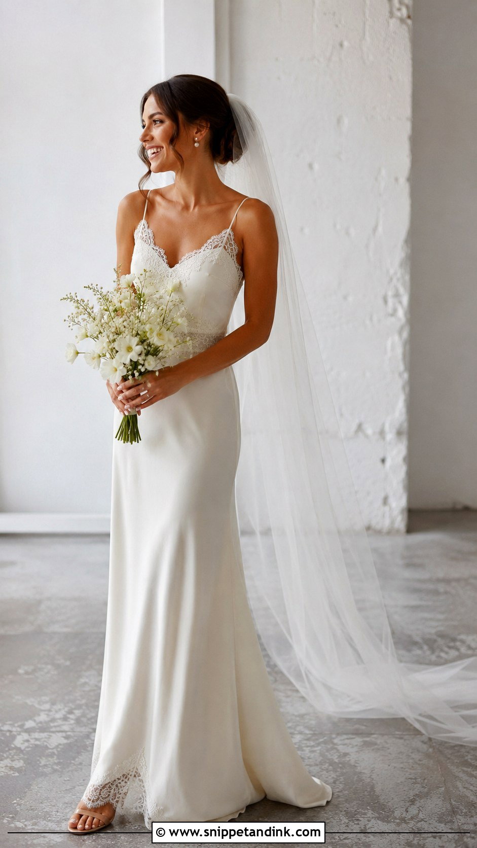 Lace Slip Bridal Dress - Snippet and Ink - 25 Lace Bridal Dress Ideas