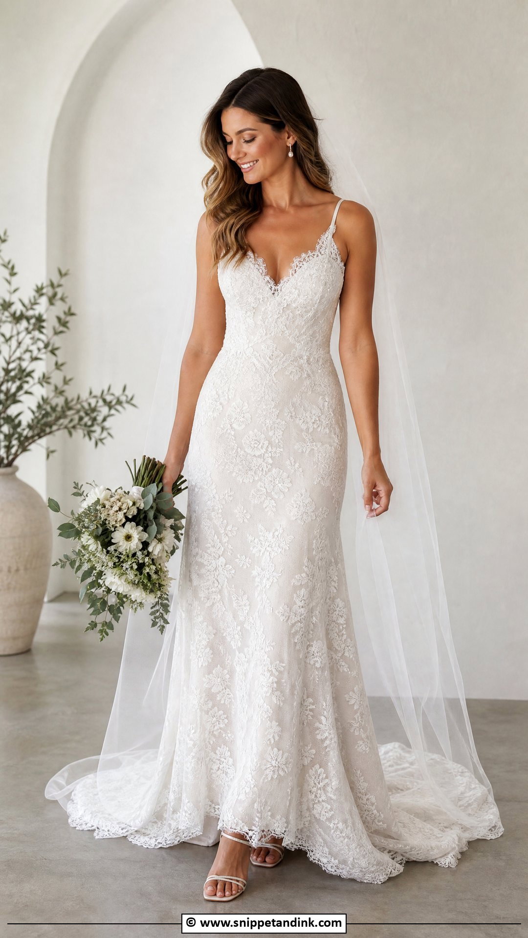 Lace Slip Wedding Dress - Snippet and Ink - 35 Lace Wedding Dress Ideas