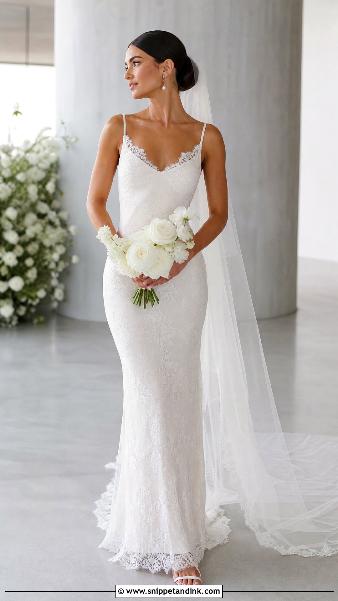 Lace Slip Wedding Dress - Snippet and Ink - 20 Wedding Dress with Lace Ideas