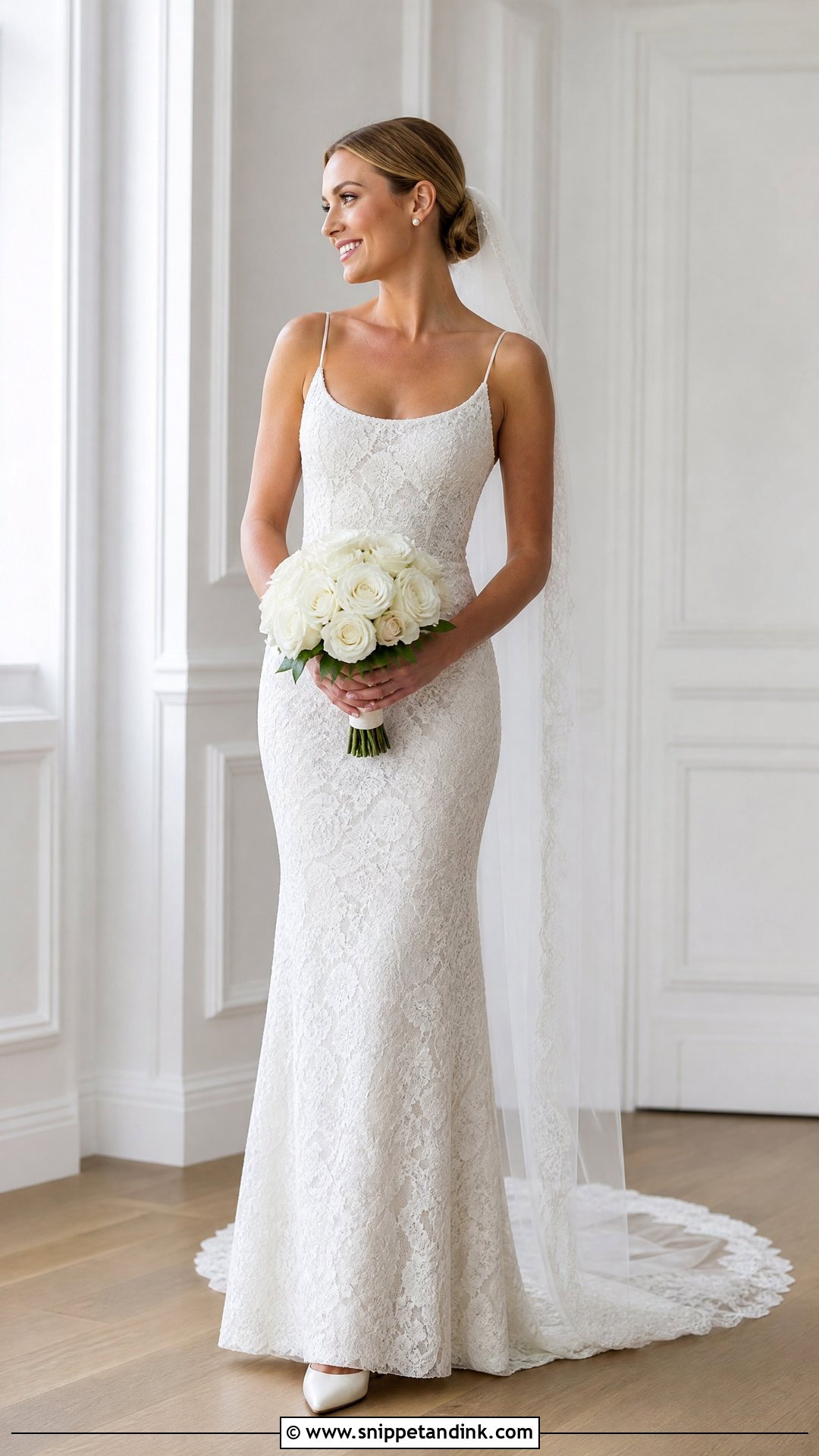 Lace Spaghetti Strap Sheath Wedding Dress - Snippet and Ink - 20 Simple Spaghetti Strap Wedding Dress Ideas