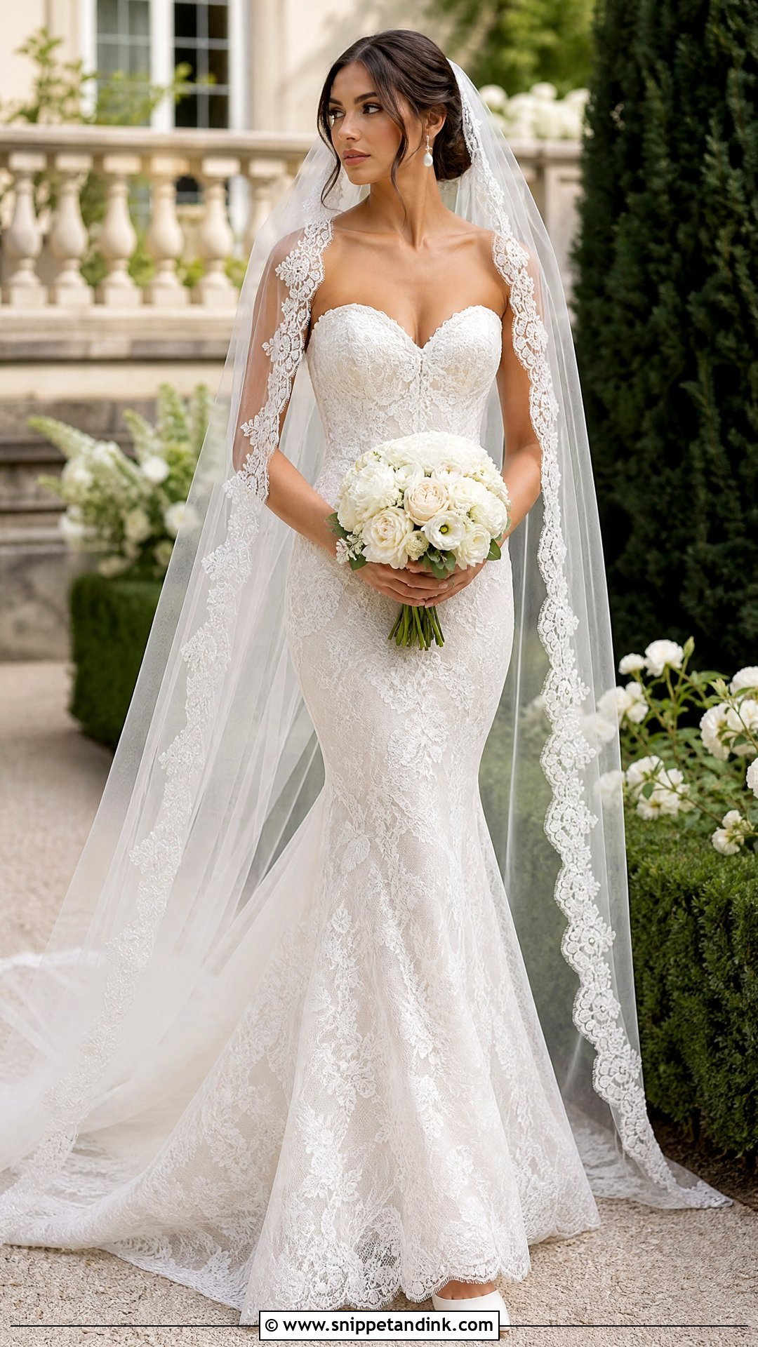 Lace Sweetheart Mermaid Wedding Dress - Snippet and Ink - 20 Sweetheart Mermaid Wedding Dress Ideas