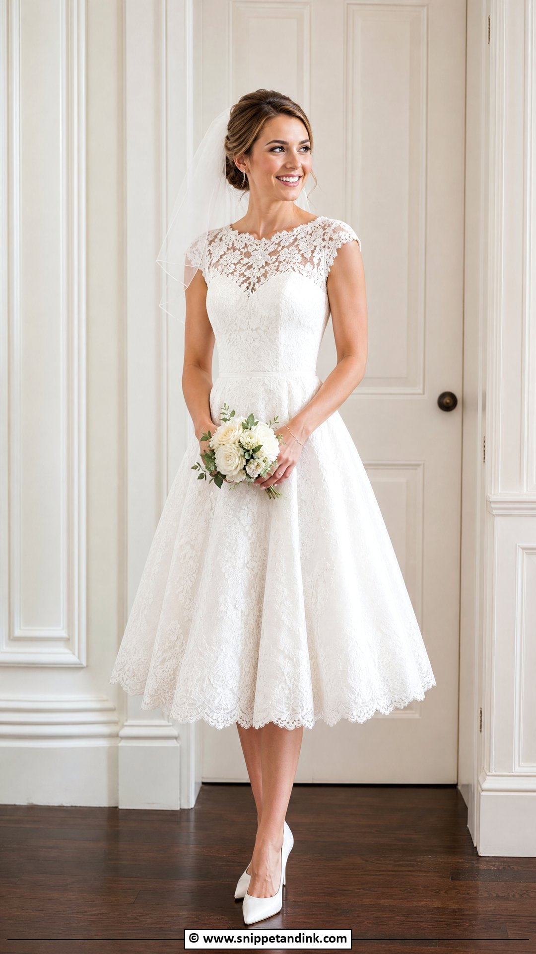 Lace Tea Length Wedding Dress - Snippet and Ink - 35 Lace Styles for Wedding