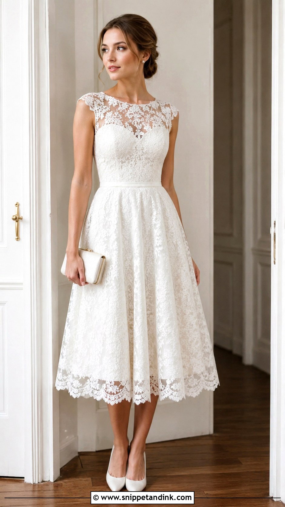Lace Tea Length Wedding Dress - Snippet and Ink - 25 Tea Length Wedding Dress Vintage Ideas