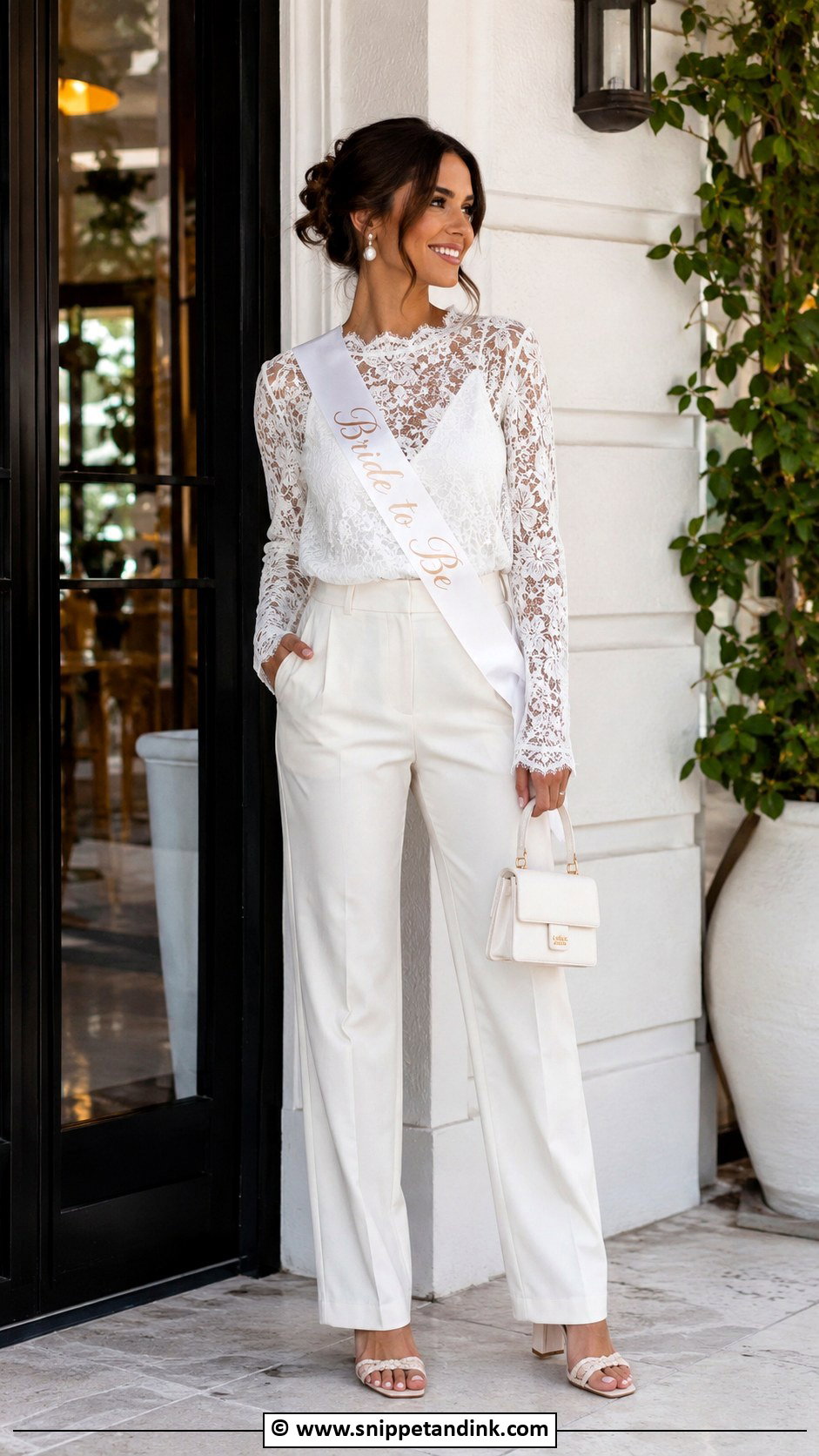 Lace Top Bachelorette Outfit - Snippet and Ink - 30 Bachelorette Outfits