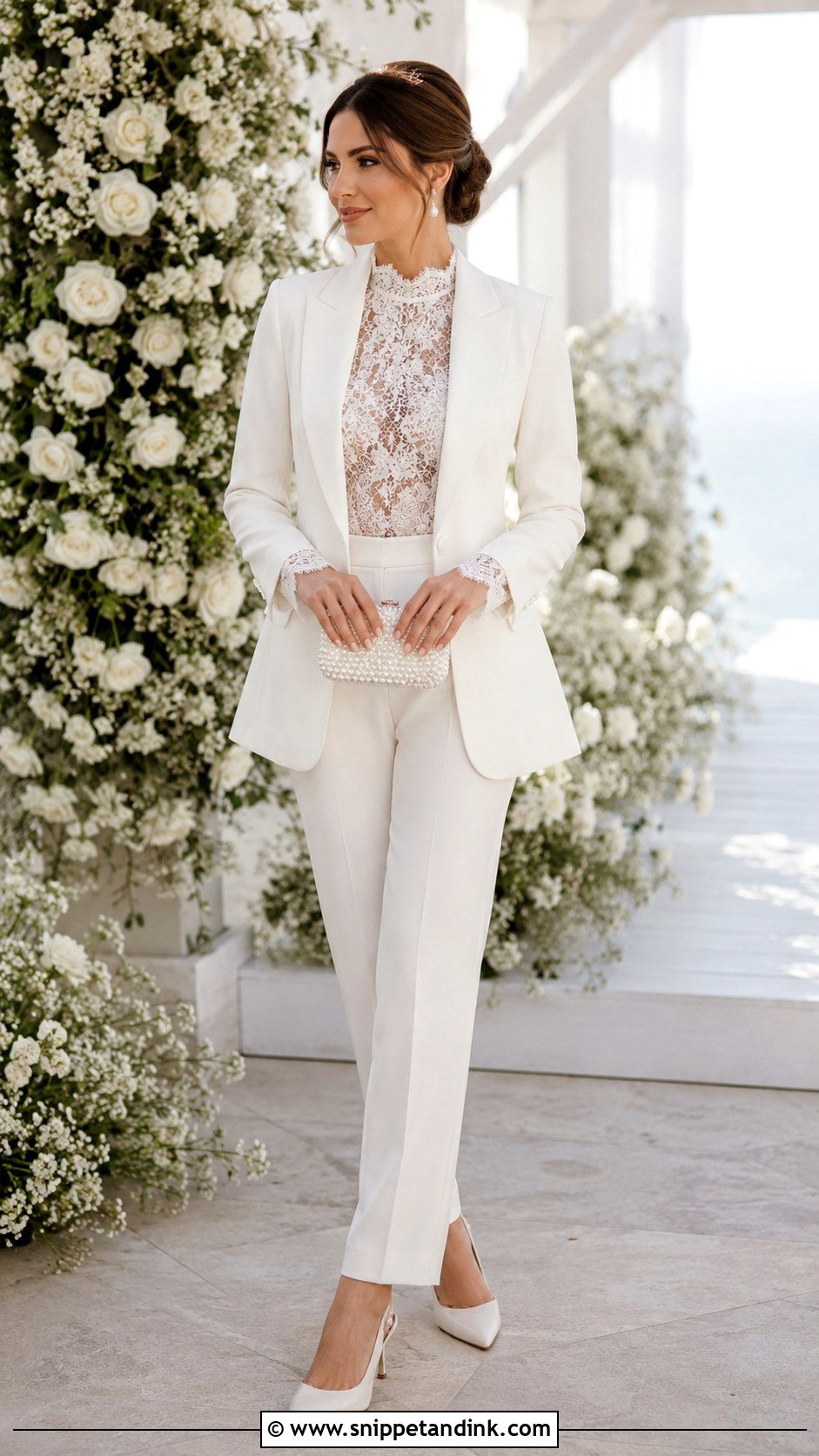 Lace Top Marriage Suit - Snippet and Ink - 20 Marriage Suits Women