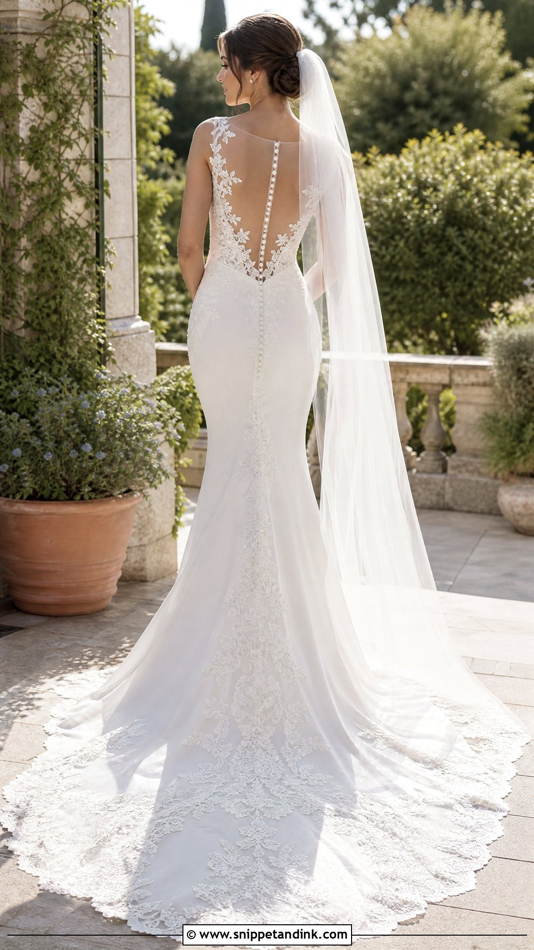 Lace Train Wedding Dress With Buttons - Snippet and Ink - 20 Wedding Dress with Buttons Down the Back Ideas