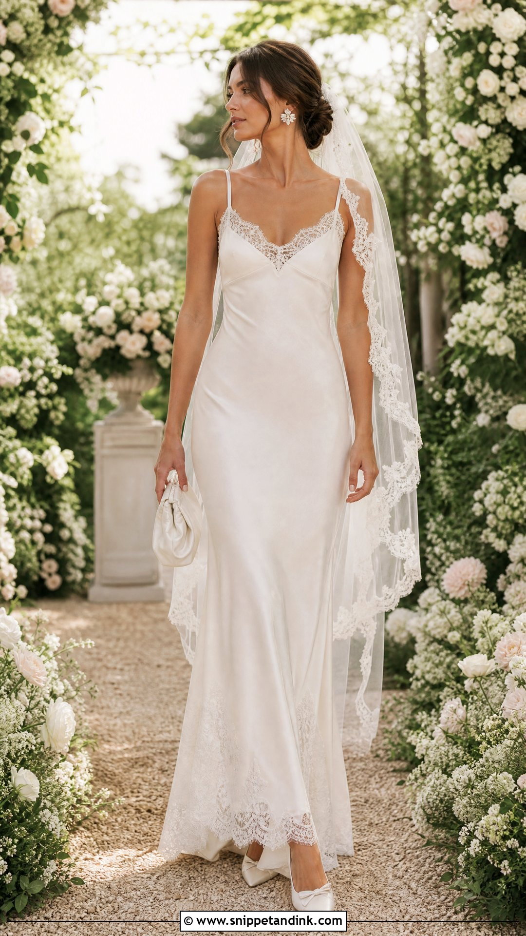 Lace Trim Bridal Slip Dress - Snippet and Ink - 20 Bridal Slip Dress Ideas