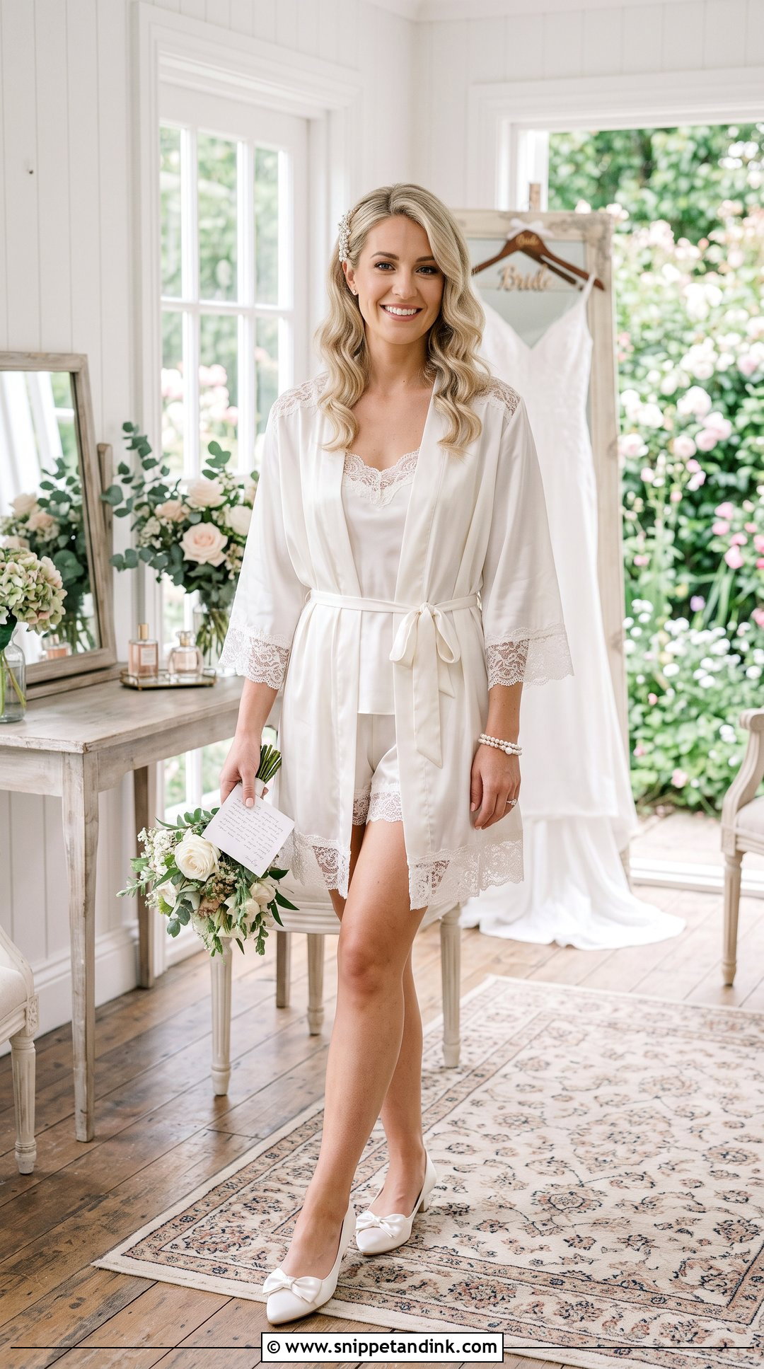 Lace Trim Bride to Be Robe - Snippet and Ink - 20 Bride to Be Robe Ideas