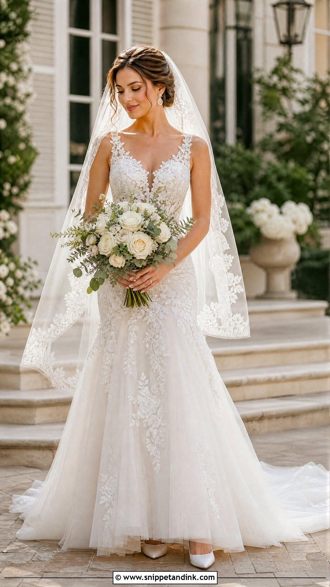 Lace Tulle Wedding Dress - Snippet and Ink - 20 Tool Wedding Dress Ideas