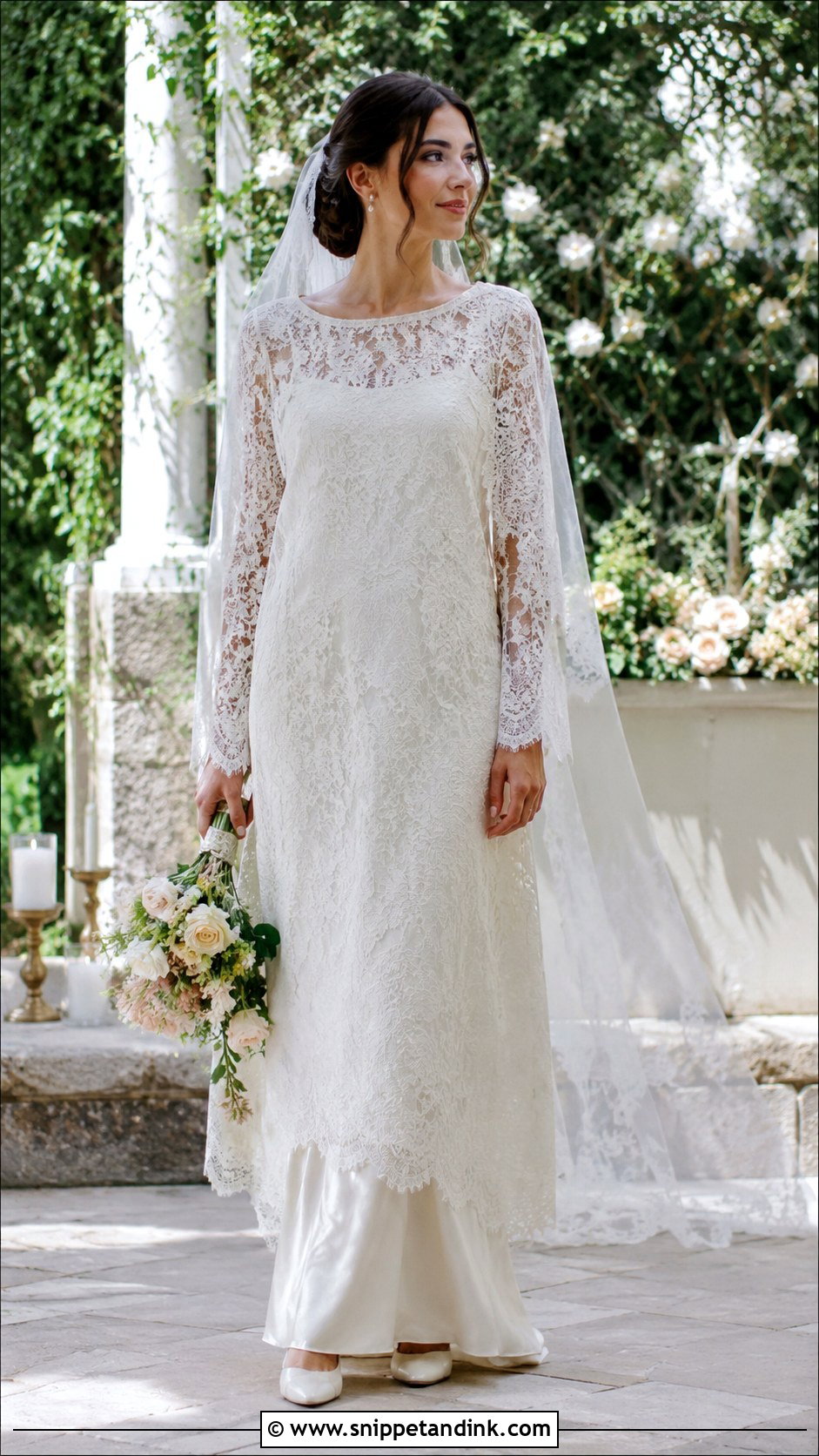Lace Tunic Wedding Dress - Snippet and Ink - 25 20s Wedding Dress Ideas
