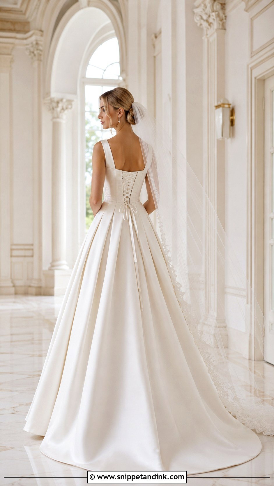 Lace Up Corset And Pleated Skirt Wedding Dress - Snippet and Ink - 20 Corset and Skirt Wedding Dress Ideas