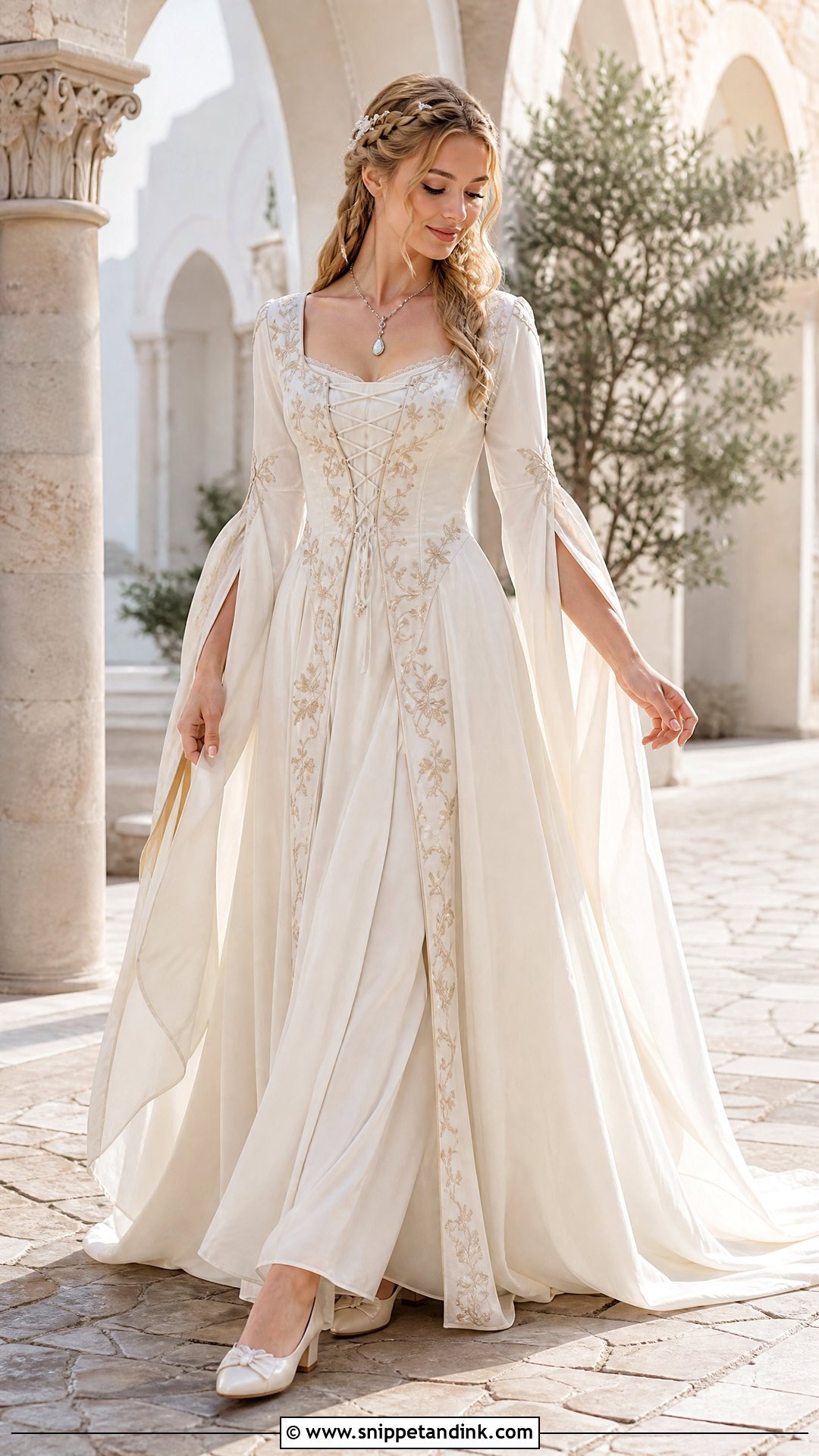 Lace Up Medieval Fantasy Wedding Dress - Snippet and Ink - 25 Medieval Fantasy Wedding Dress Ideas