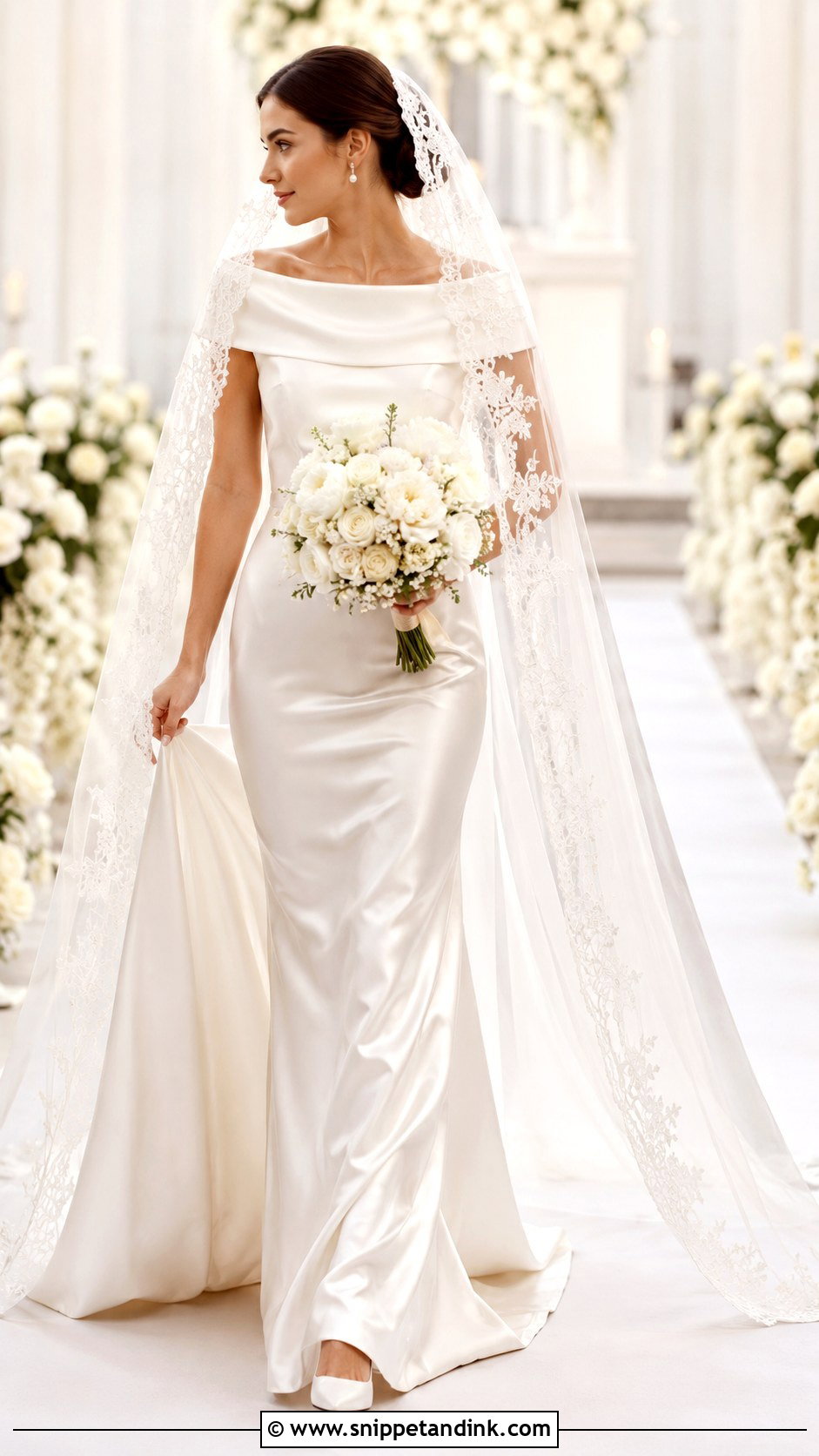 Lace Veil Bridal Look - Snippet and Ink - 25 Bridal Lace Ideas