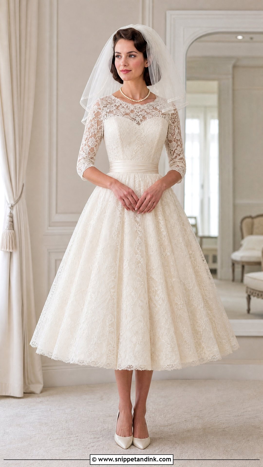 Lace Vintage 50s Wedding Dress - Snippet and Ink - 20 Vintage 50s Wedding Dresses