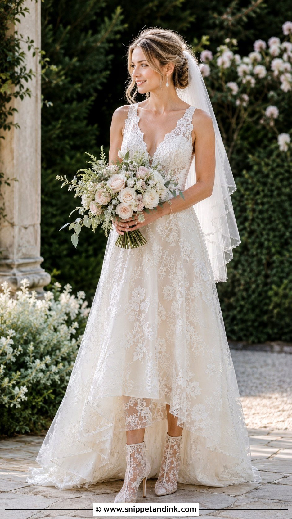 Lace Wedding Boots - Snippet and Ink - 25 Wedding Boots for Bride Ideas