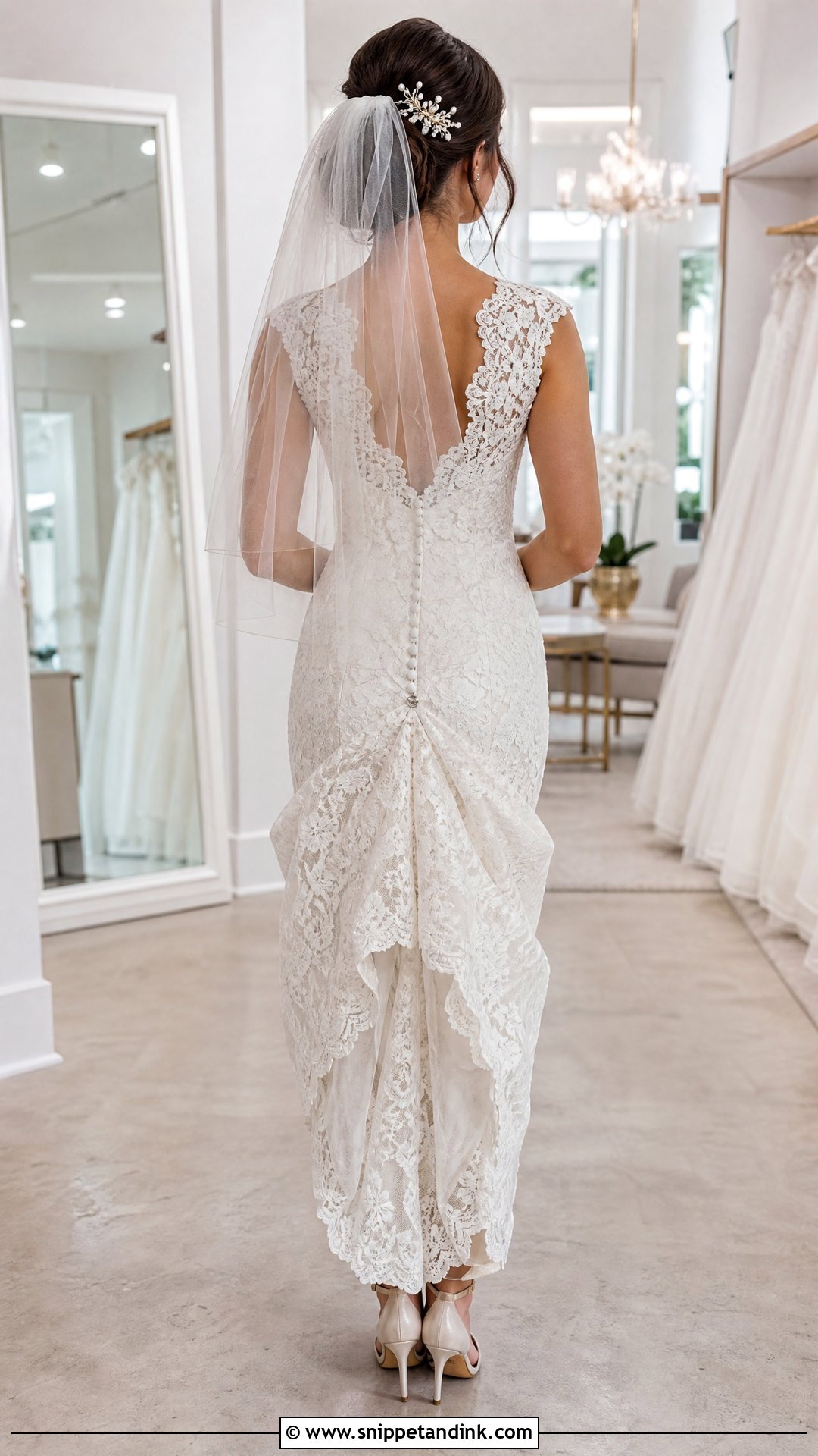 Lace Wedding Dress Bustle - Snippet and Ink - 25 Wedding Dress Bustle Ideas