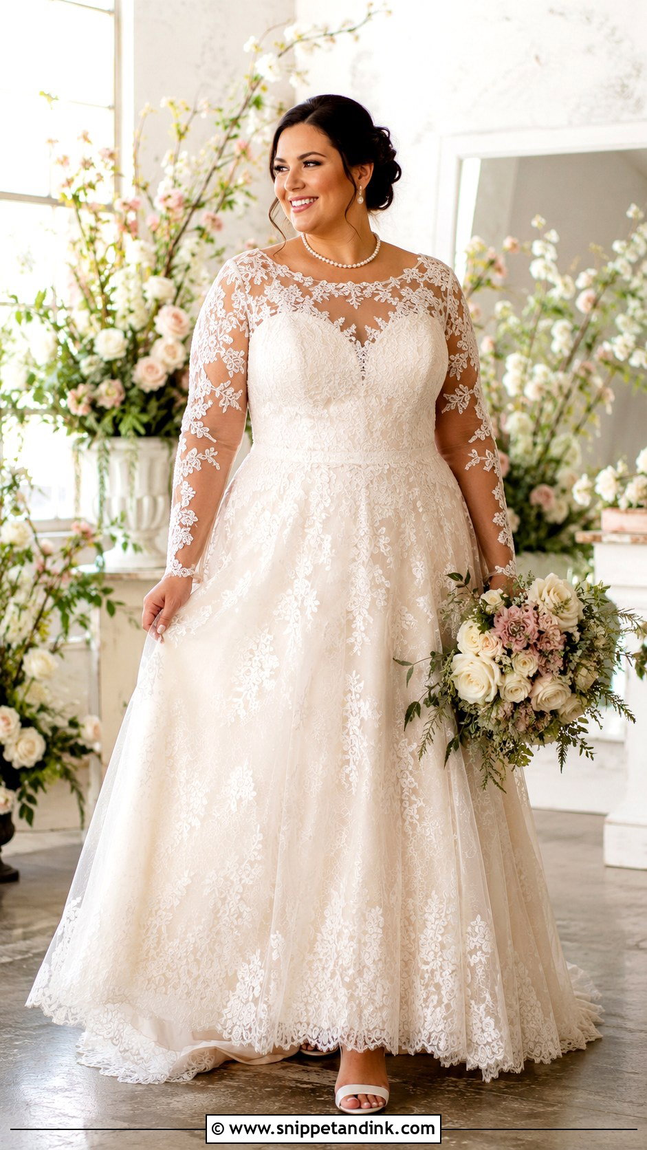Lace Wedding Dress For Curvy Brides - Snippet and Ink - 30 Wedding Dresses for Curvy Brides