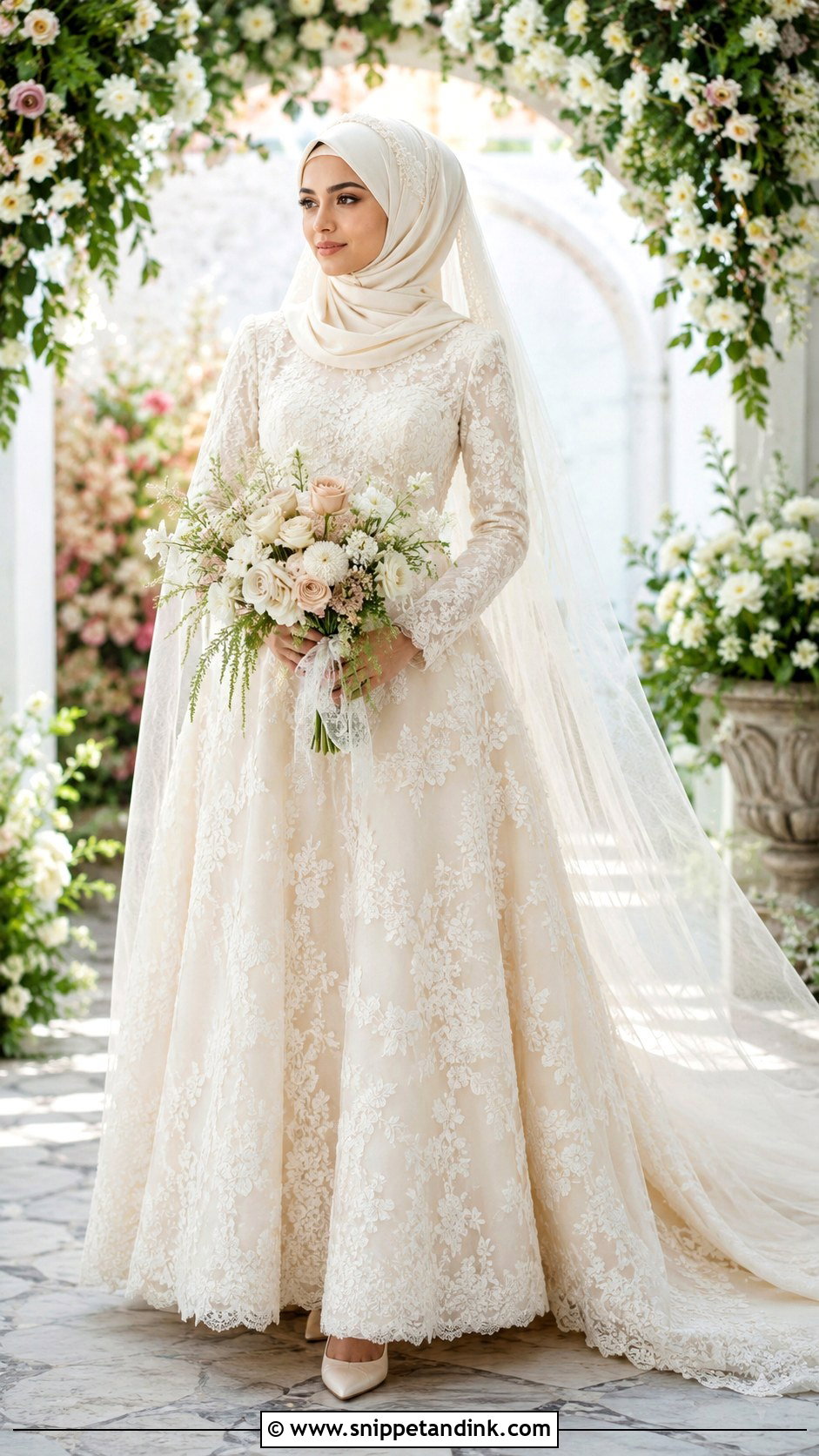 Lace Wedding Dress Hijab - Snippet and Ink - 35 Wedding Dress Hijab Ideas