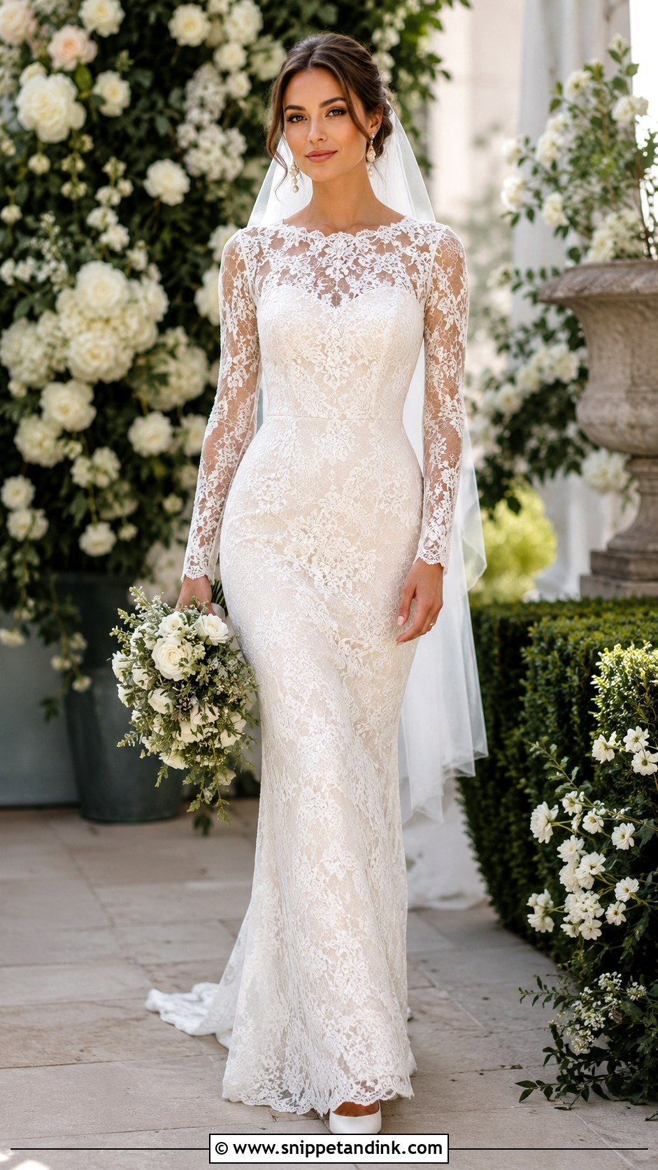 Lace Wedding Dress Outfit - Snippet and Ink - 25 Wedding Outfits for Bride