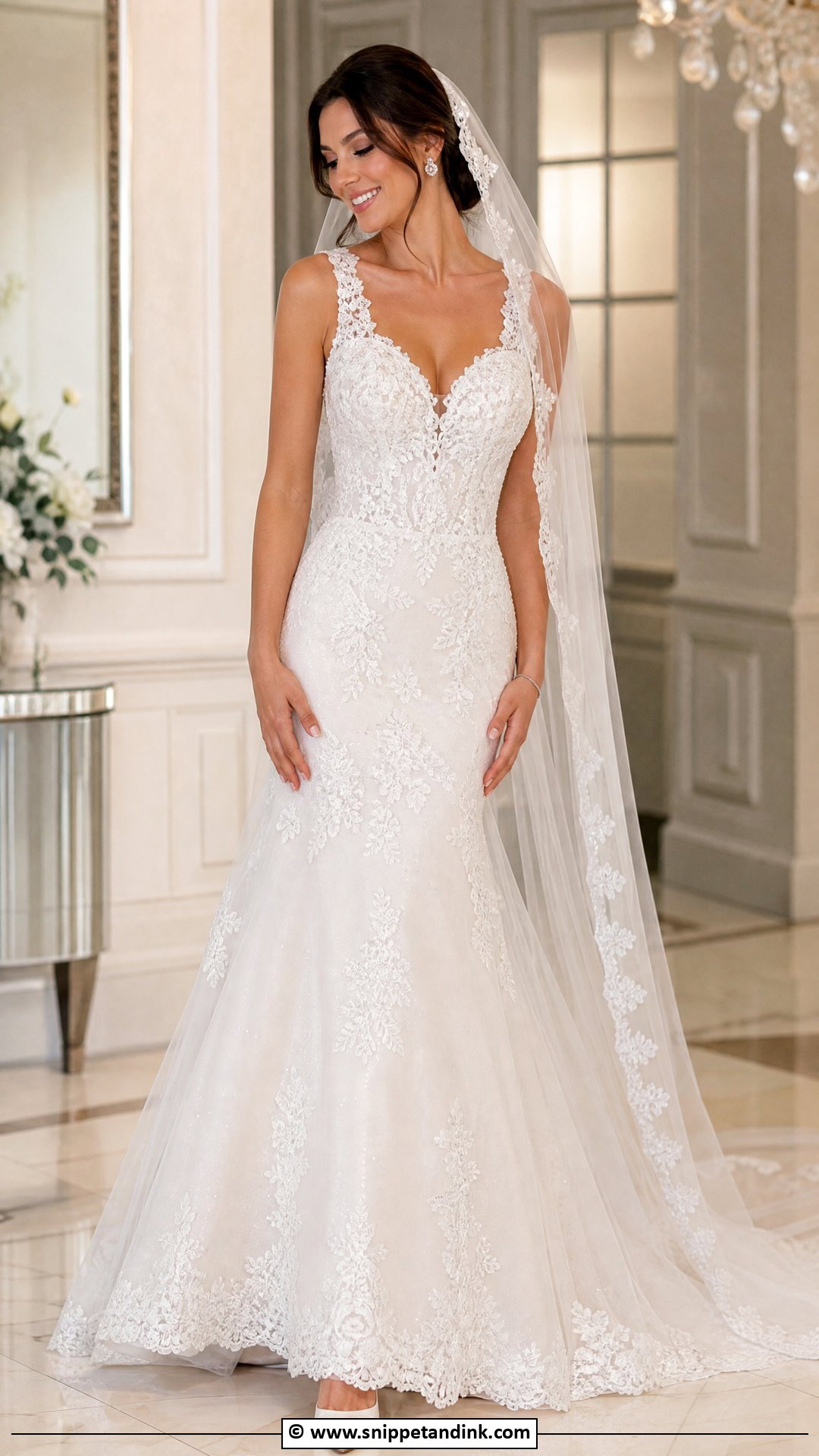 Lace Wedding Dress With Beading - Snippet and Ink - 35 Lace Wedding Dress Ideas