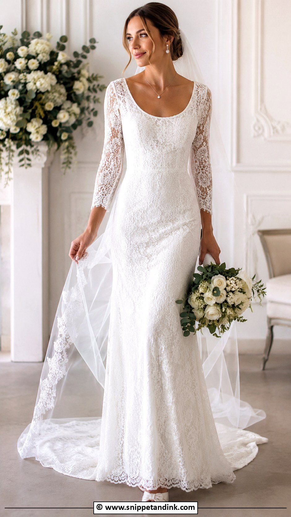 Lace Wedding Dress With Bishop Sleeves - Snippet and Ink - 30 Lace Wedding Dress with Sleeves