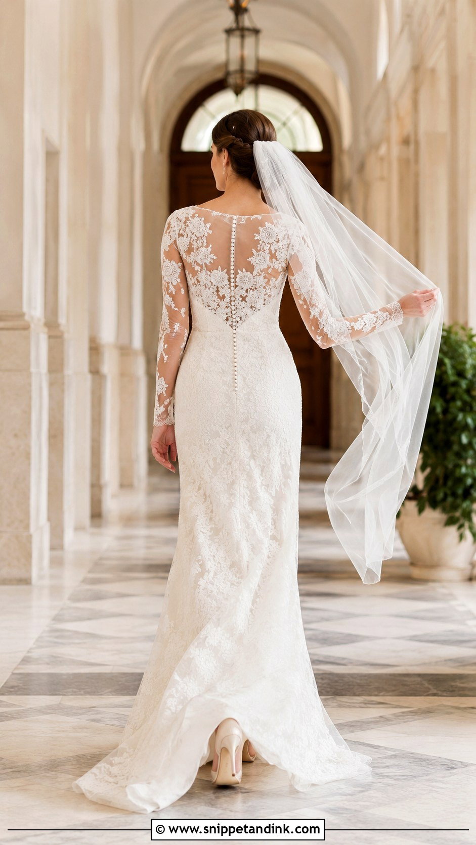 Lace Wedding Dress With Button Back - Snippet and Ink - 30 Vintage Lace Wedding Dress Ideas