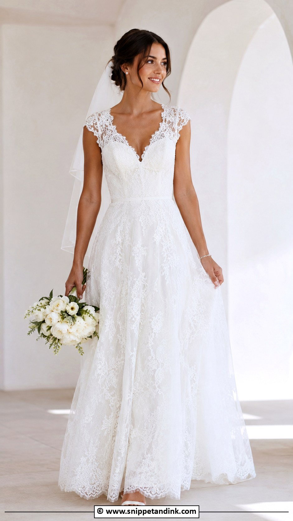 Lace Wedding Dress With Cap Sleeves - Snippet and Ink - 30 Lace Wedding Dress with Sleeves