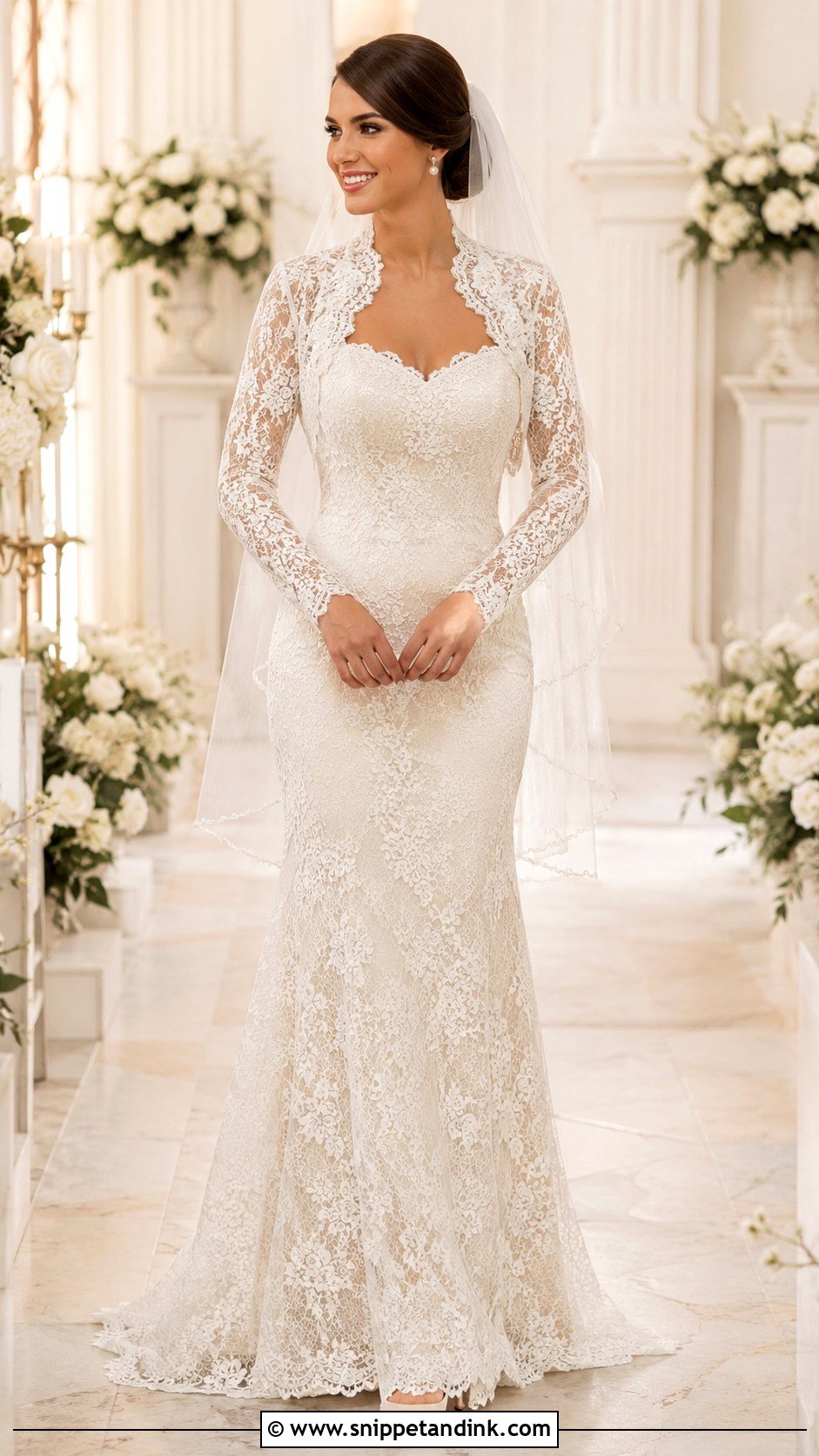 Lace Wedding Dress With Detachable Bolero - Snippet and Ink - 20 Convertible Wedding Dresses
