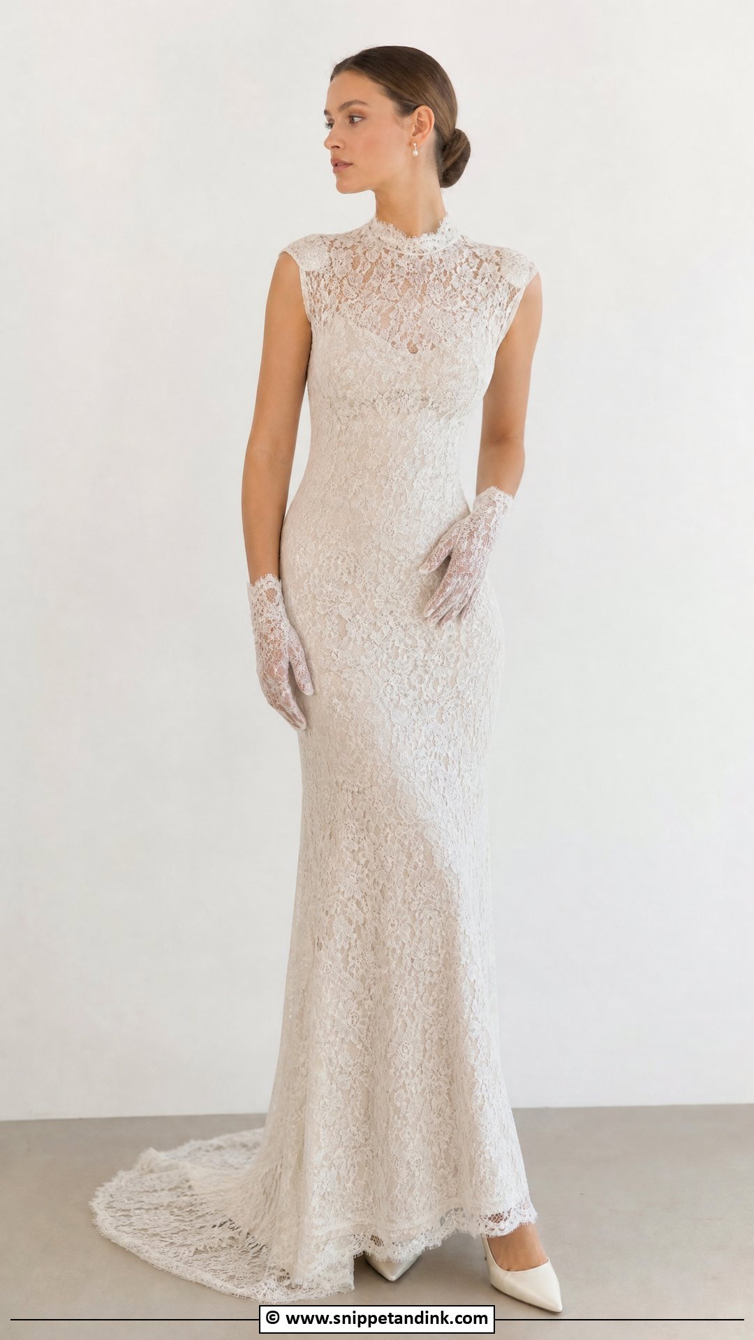 Lace Wedding Dress With Gloves - Snippet and Ink - 35 Lace Styles for Wedding