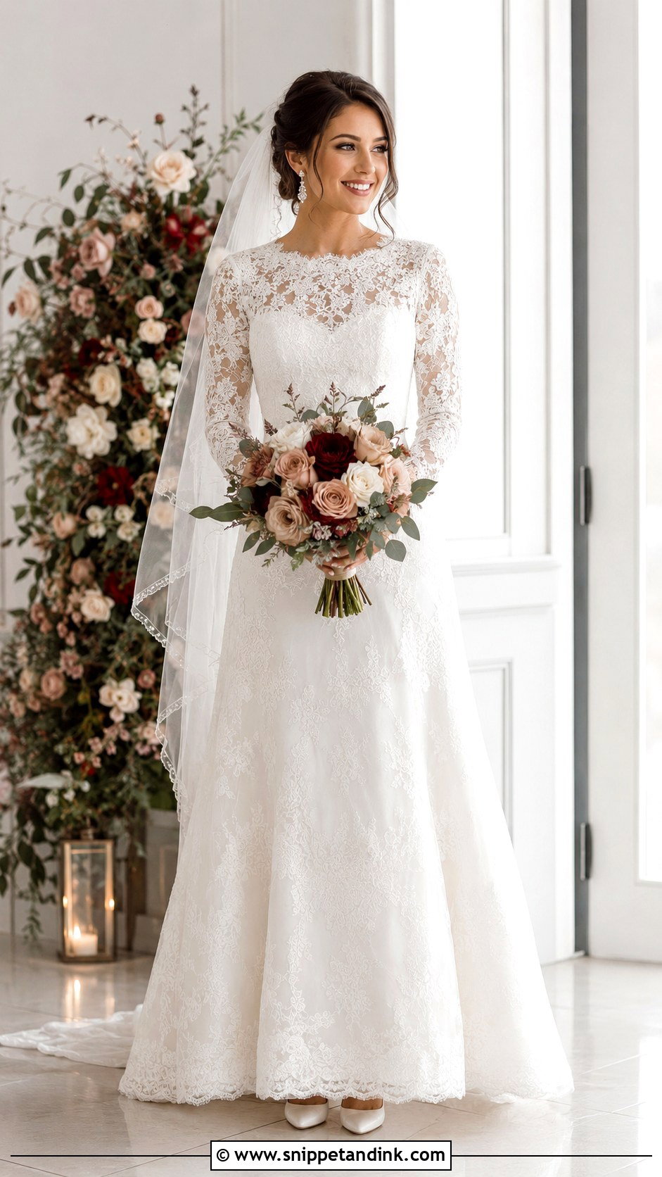 Lace Wedding Dress With Long Sleeves - Snippet and Ink - 20 Dress for Marriage Ideas