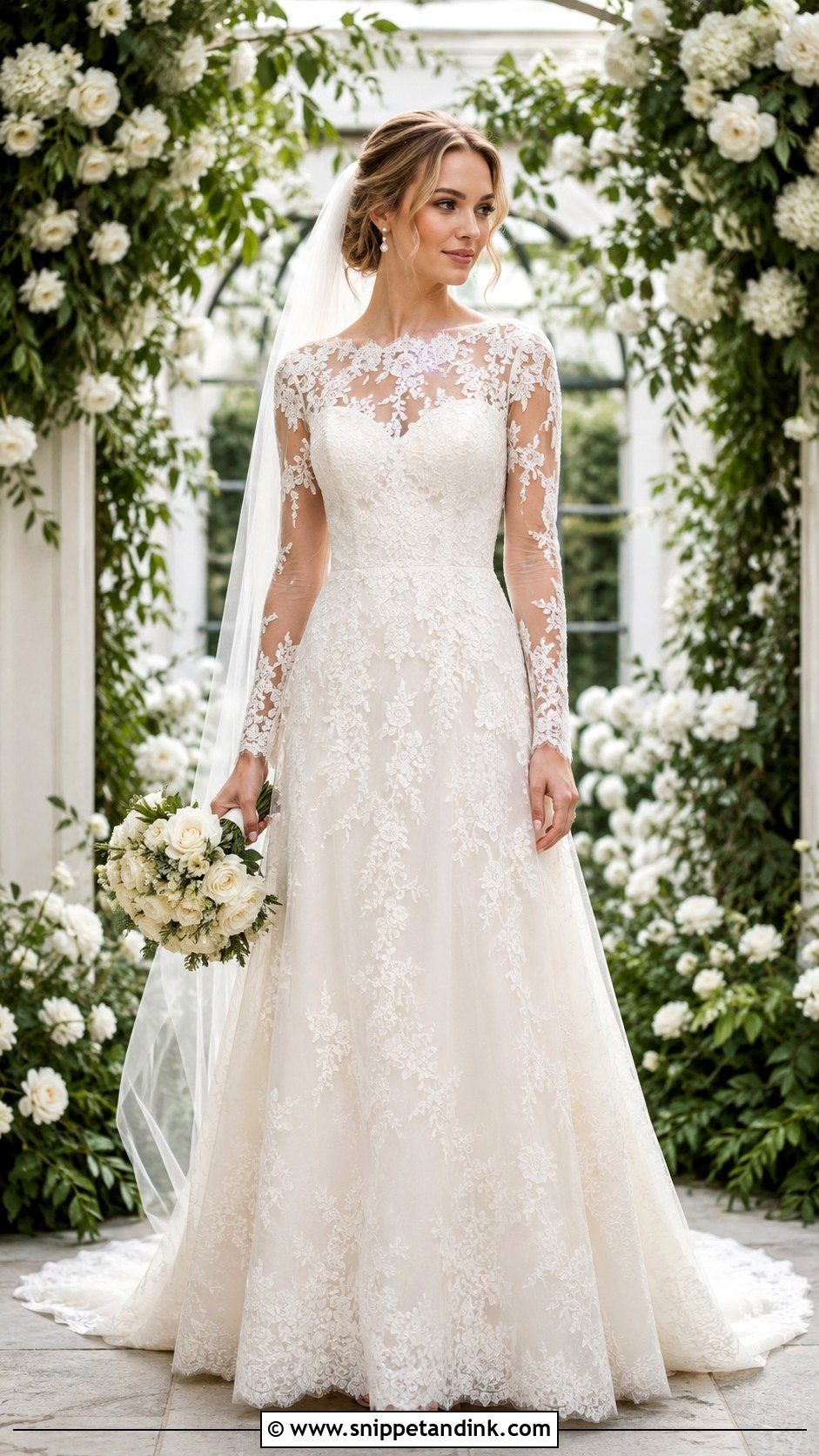 Lace Wedding Dress With Long Sleeves - Snippet and Ink - 25 Wedding Dress with Long Sleeves