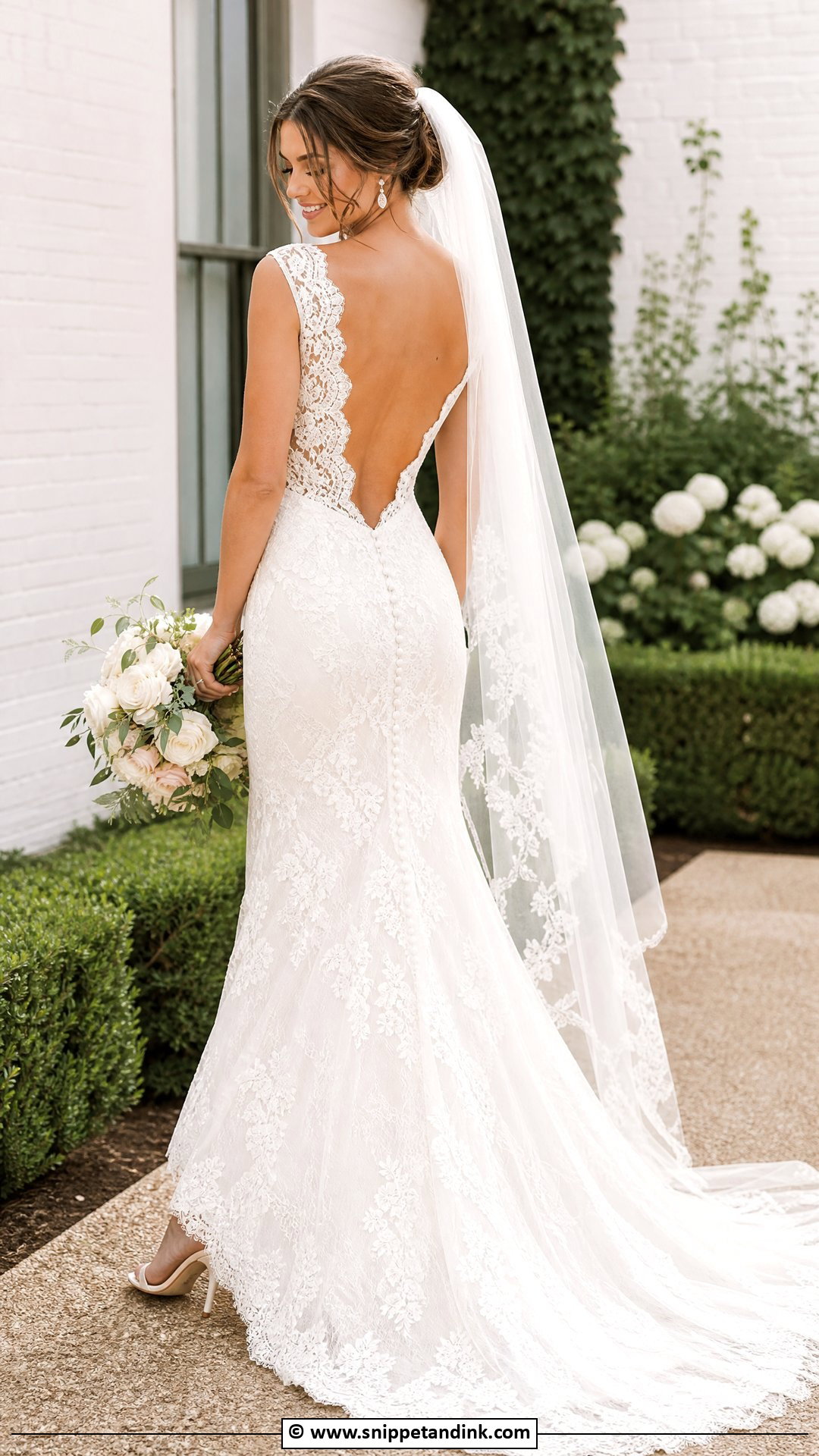 Lace Wedding Dress With Open Back - Snippet and Ink - 35 Lace Wedding Dress Ideas