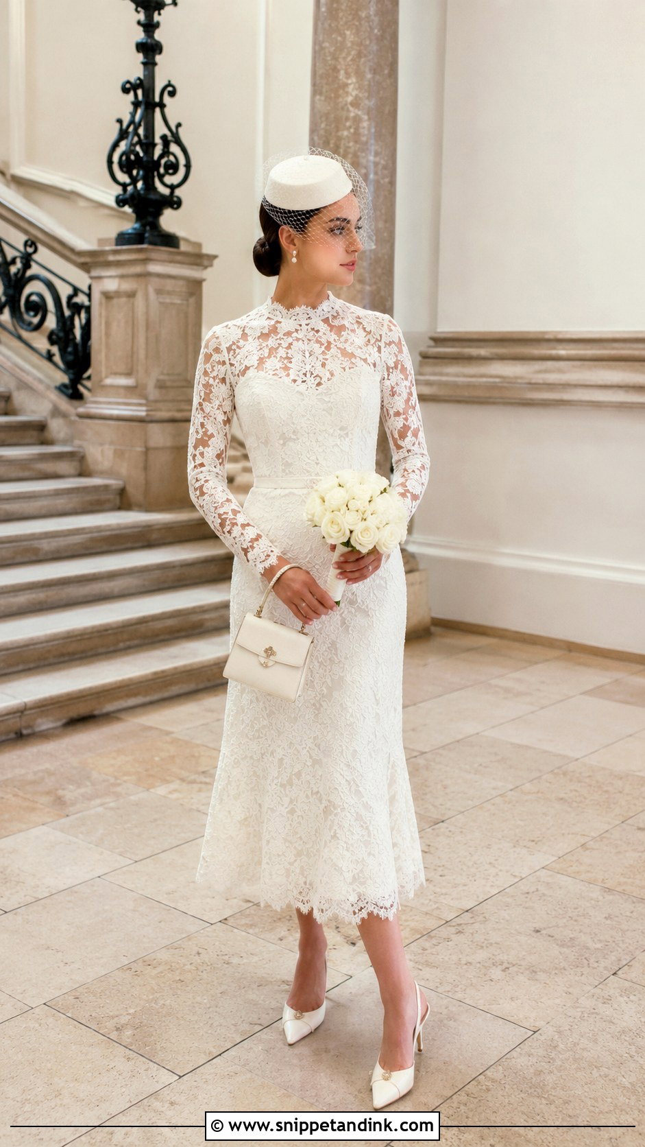 Lace Wedding Dress With Pillbox Hat - Snippet and Ink - 20 Wedding Dress with Hat Ideas
