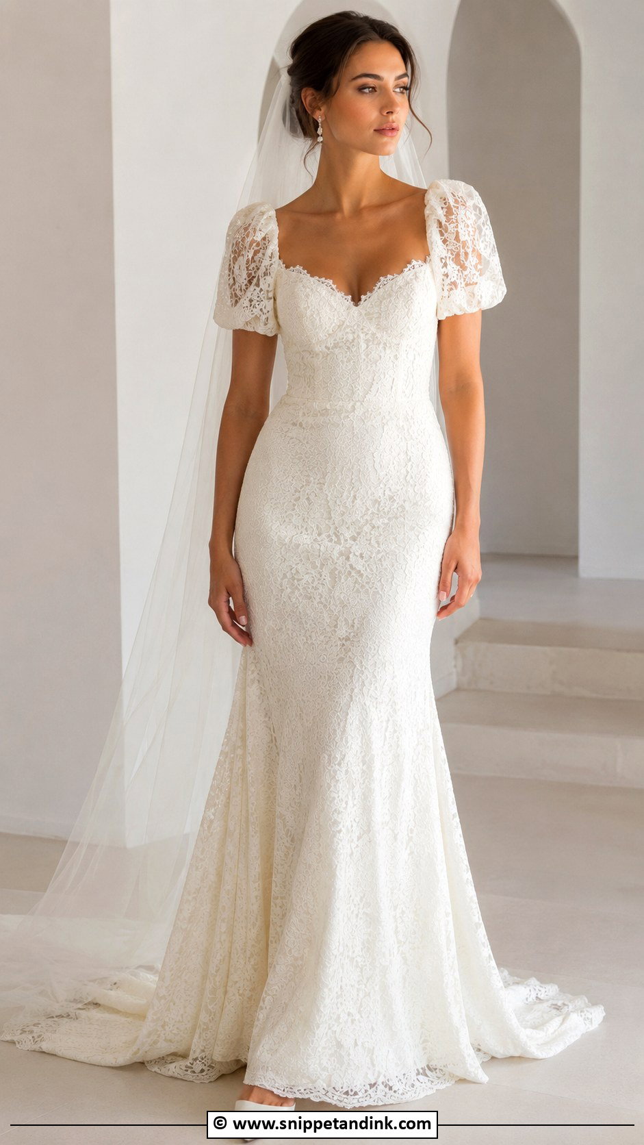 Lace Wedding Dress With Puff Sleeves - Snippet and Ink - 30 Lace Wedding Dress with Sleeves