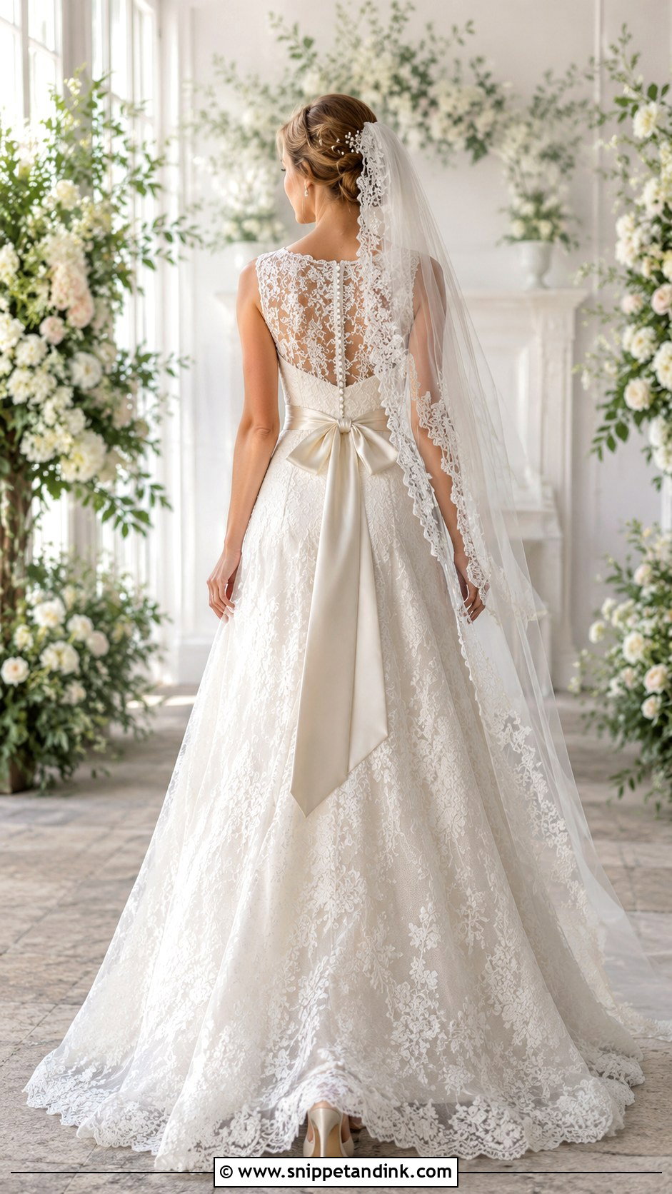 Lace Wedding Dress With Satin Back Bow - Snippet and Ink - 20 Wedding Dress with Bow on Back Ideas