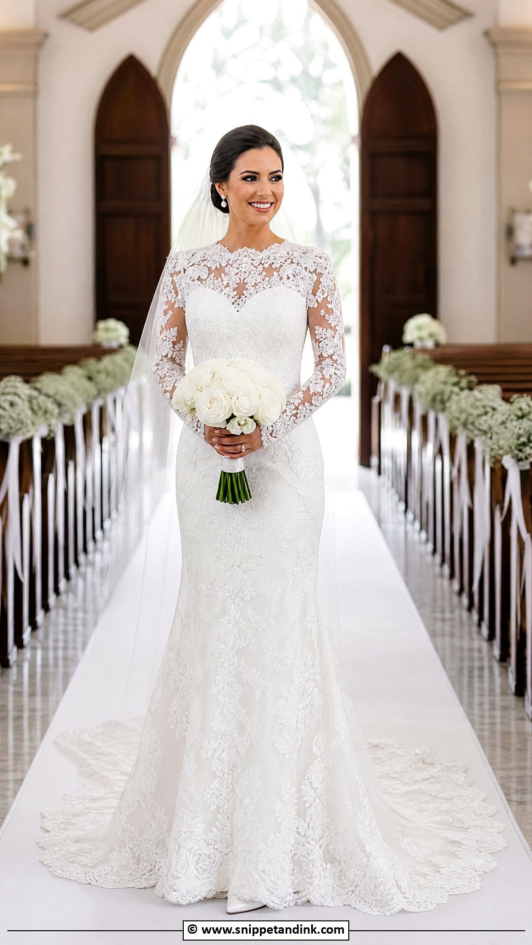 Lace Wedding Dress With Train - Snippet and Ink - 35 Lace Wedding Dress Ideas