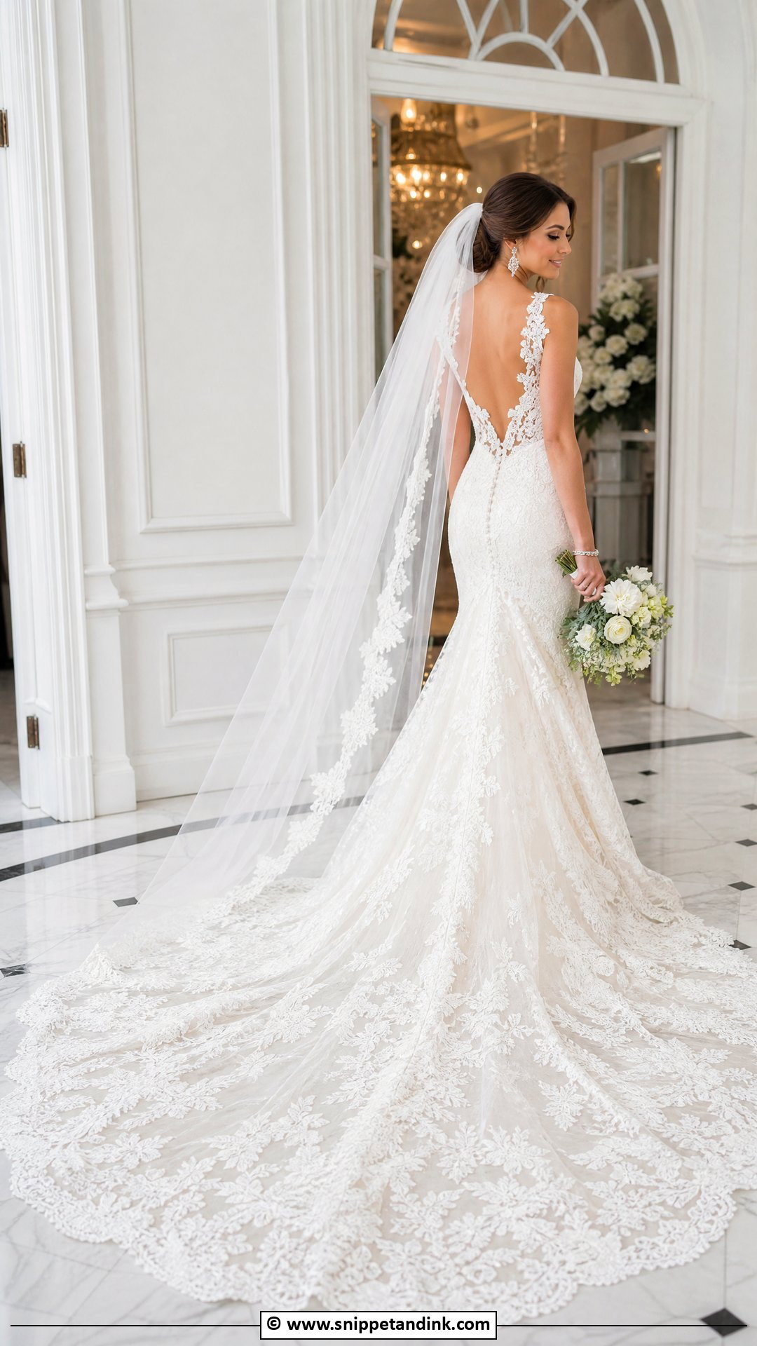 Lace Wedding Dress With Train - Snippet and Ink - 35 Lace Wedding Dresses