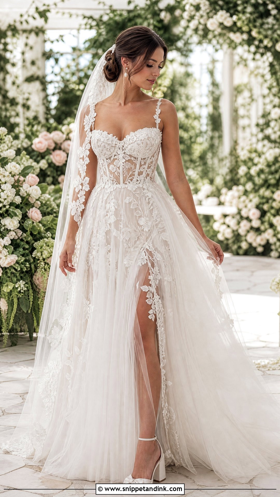Lace Wedding Dress with Exposed Boning - Snippet and Ink - 20 Wedding Dress with Boning Ideas