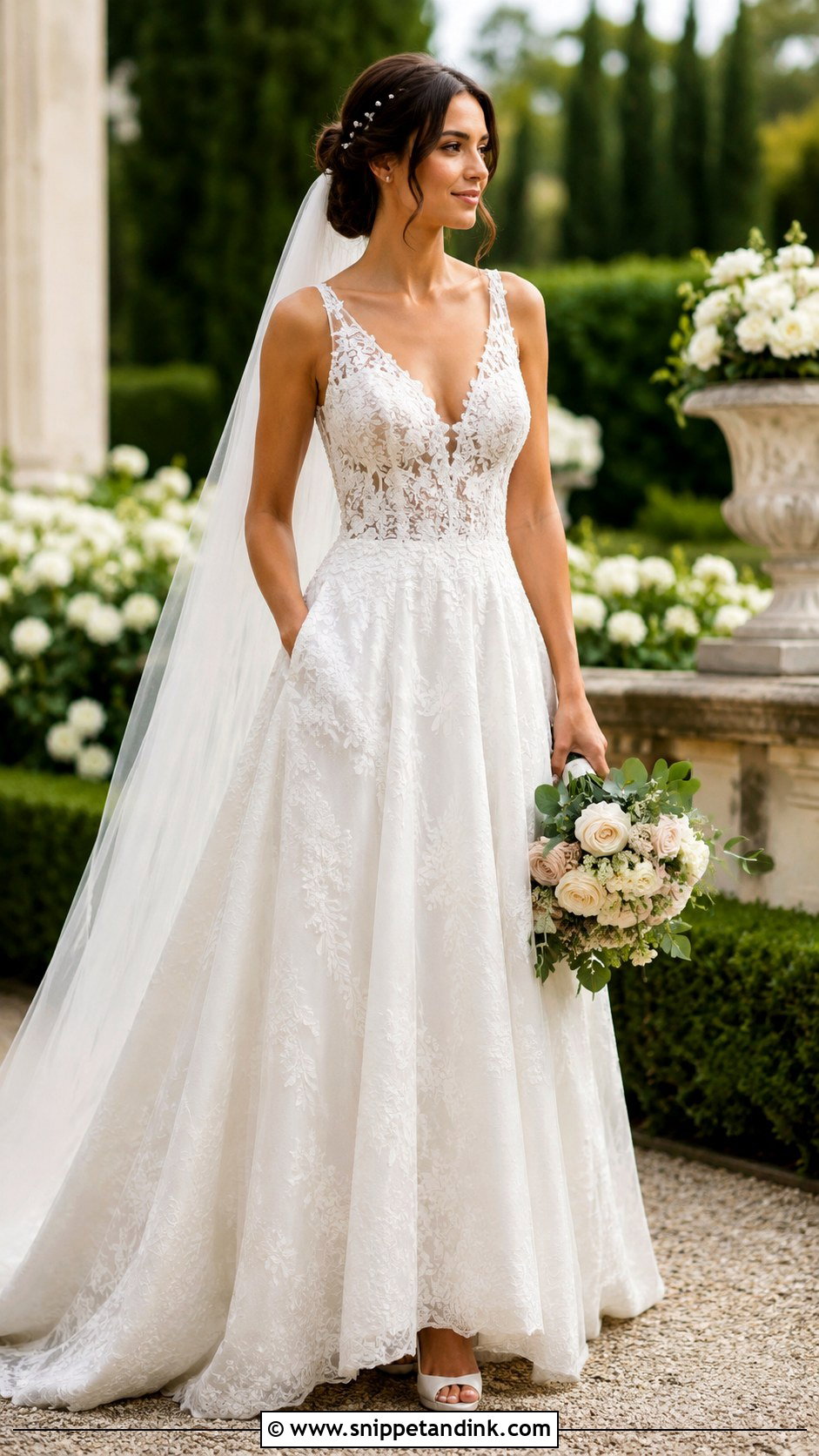 Lace Wedding Dress with Pockets - Snippet and Ink - 20 Wedding Dress with Pockets Ideas