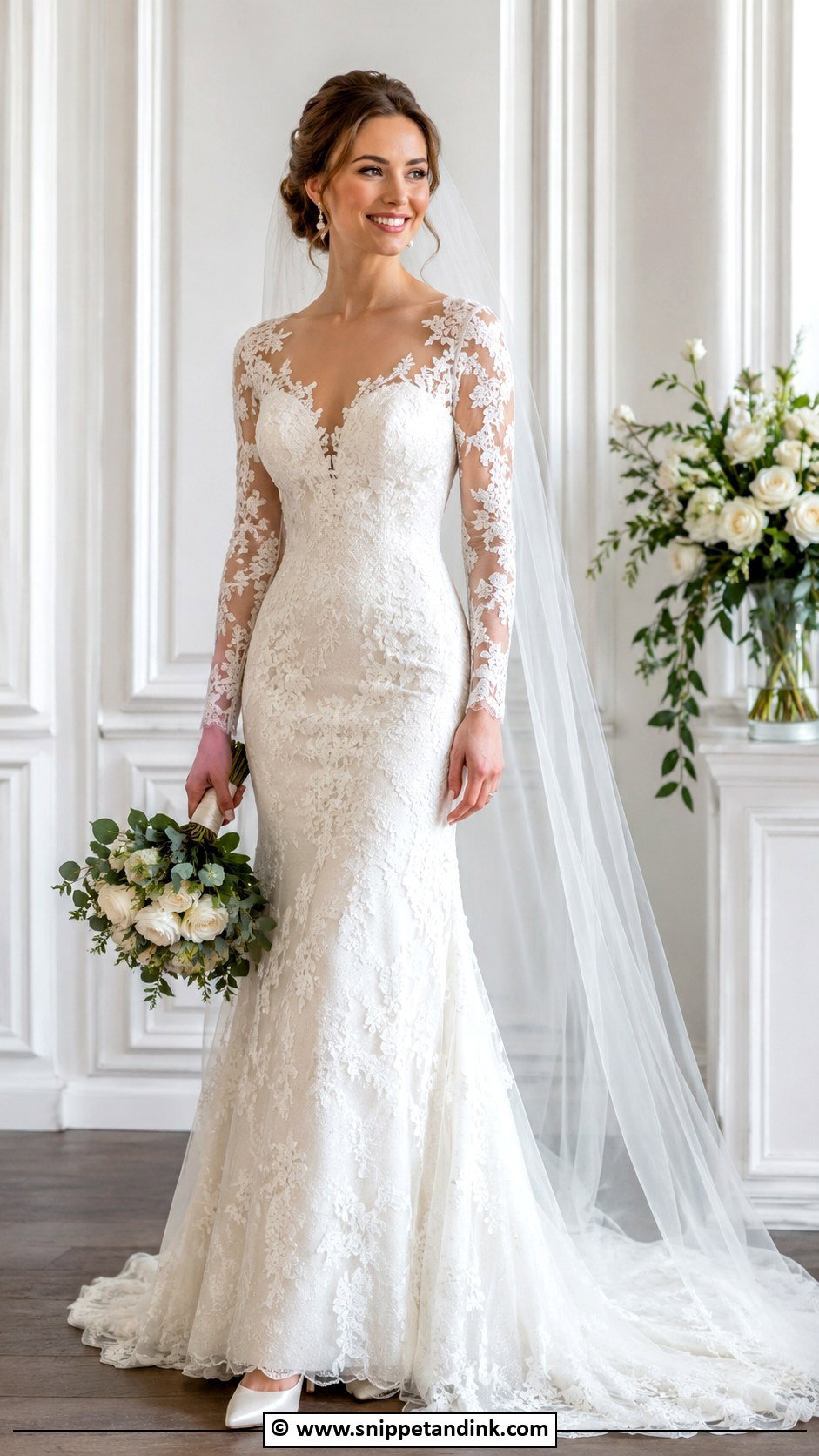 Lace Wedding Gown With Sleeves - Snippet and Ink - 25 Lace Wedding Gown Ideas